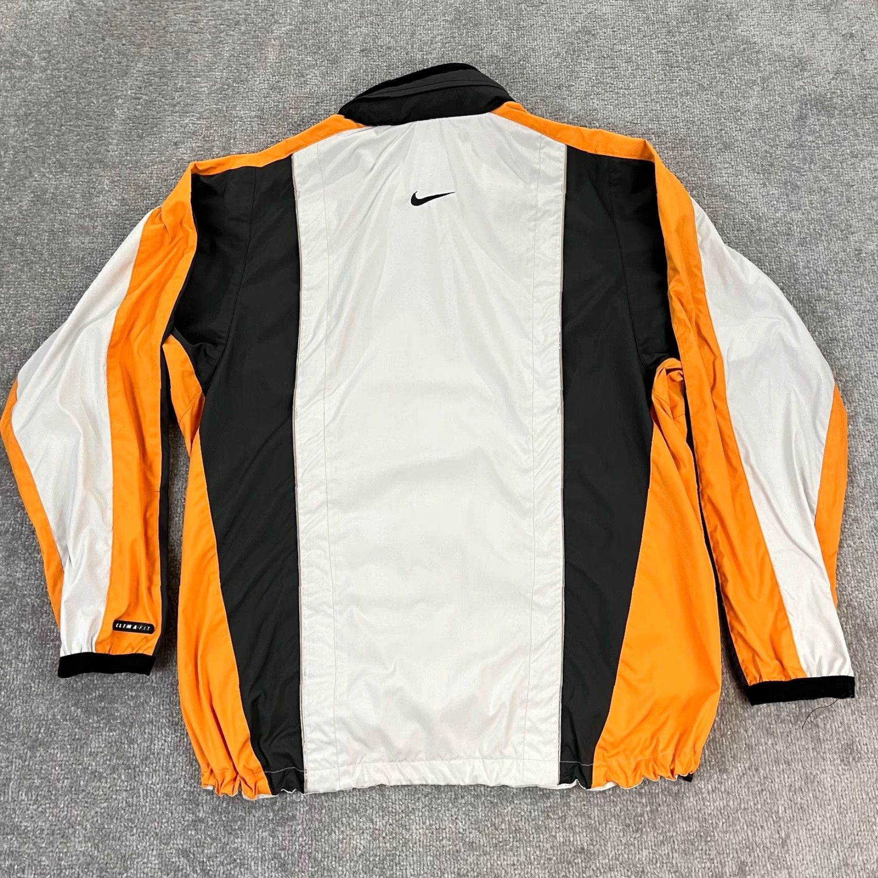 Nike NIKE Jacket Mens L Gray Black Full Zip Hooded Track Y2K Climafit Size US L / EU 52-54 / 3 - 2 Thumbnail