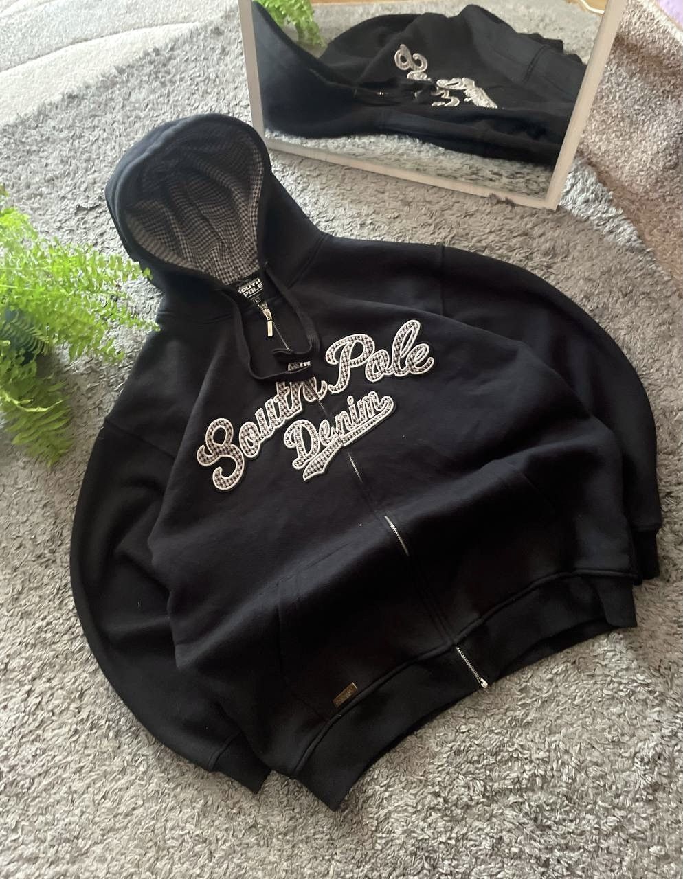 Southpole × Vintage 00s Southpole Zip-Hoodie Streetwear Vintage Big Logo Sk8 Y2k Size US L / EU 52-54 / 3 - 2 Thumbnail