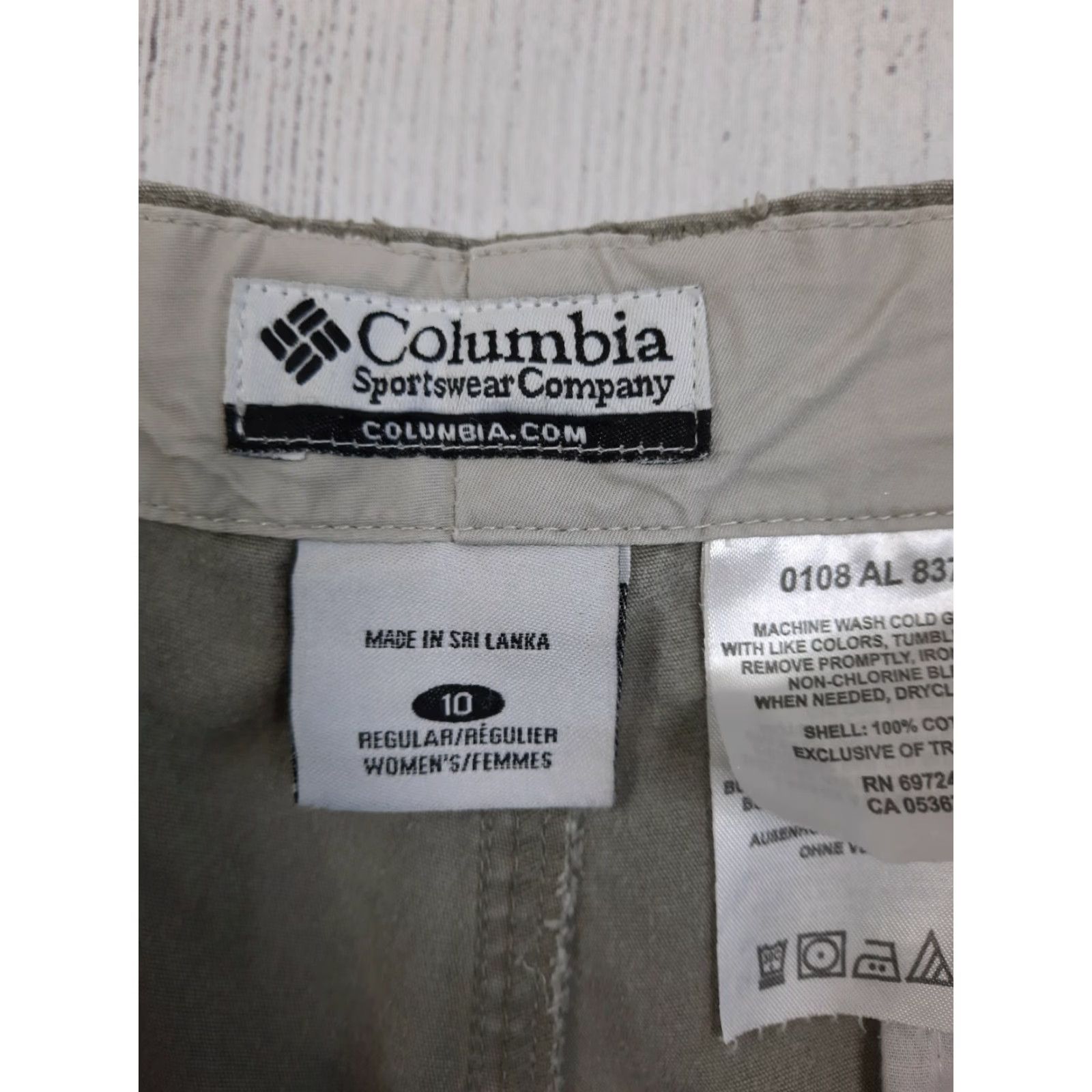 Vintage Columbia Pants Women 10P Relaxed Chino Canvas Hiking Cargo Beige Khaki 30 x 31 Mens Womens Boys Girls Size 32" / US 10 / IT 46 - 4 Thumbnail