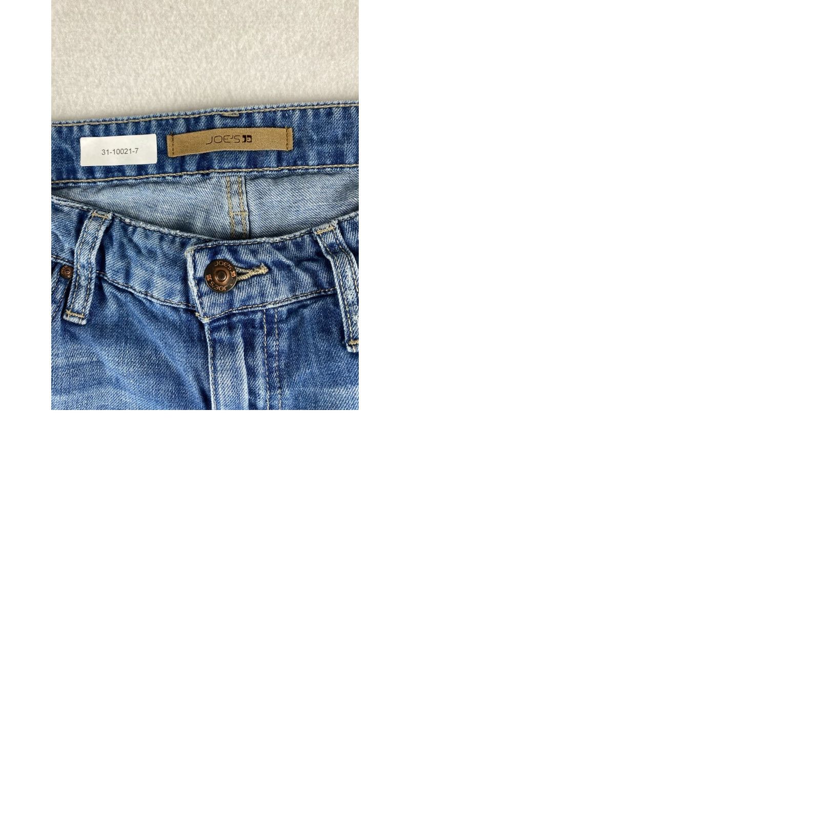Vintage Joe's Jeans Ex-Lover Crop Jeans Womens W24 24 Inseam Distressed Denim Blue Straight Cropped 5-Pocket Pocket Linen Cotton Modern Vintage No N/A Size 42" / US 20 - 9 Thumbnail