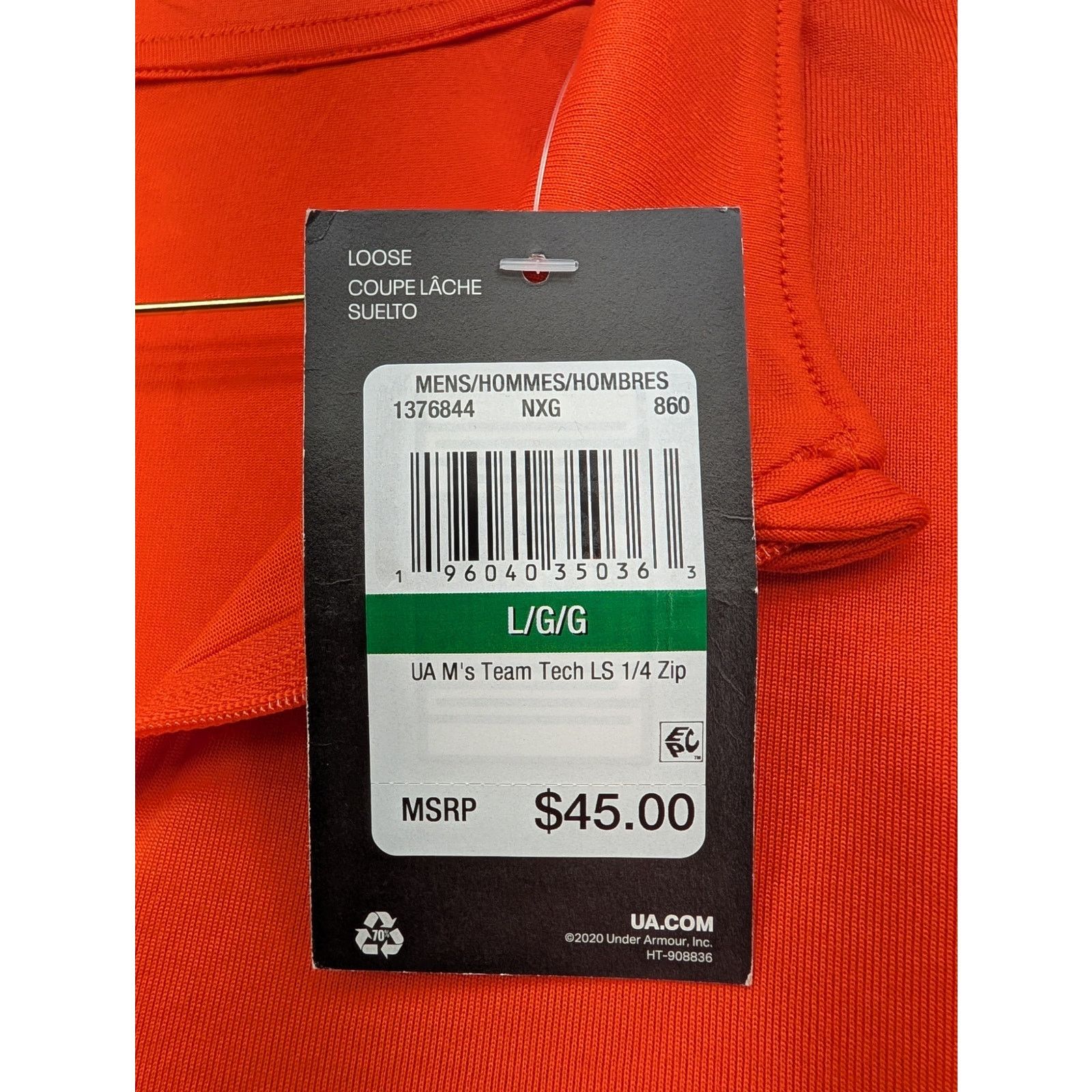 Under Armour NWT Under Armour UA Tech Men's Team Tech Long Sleeve 1/4 Zip Size US L / EU 52-54 / 3 - 5 Thumbnail