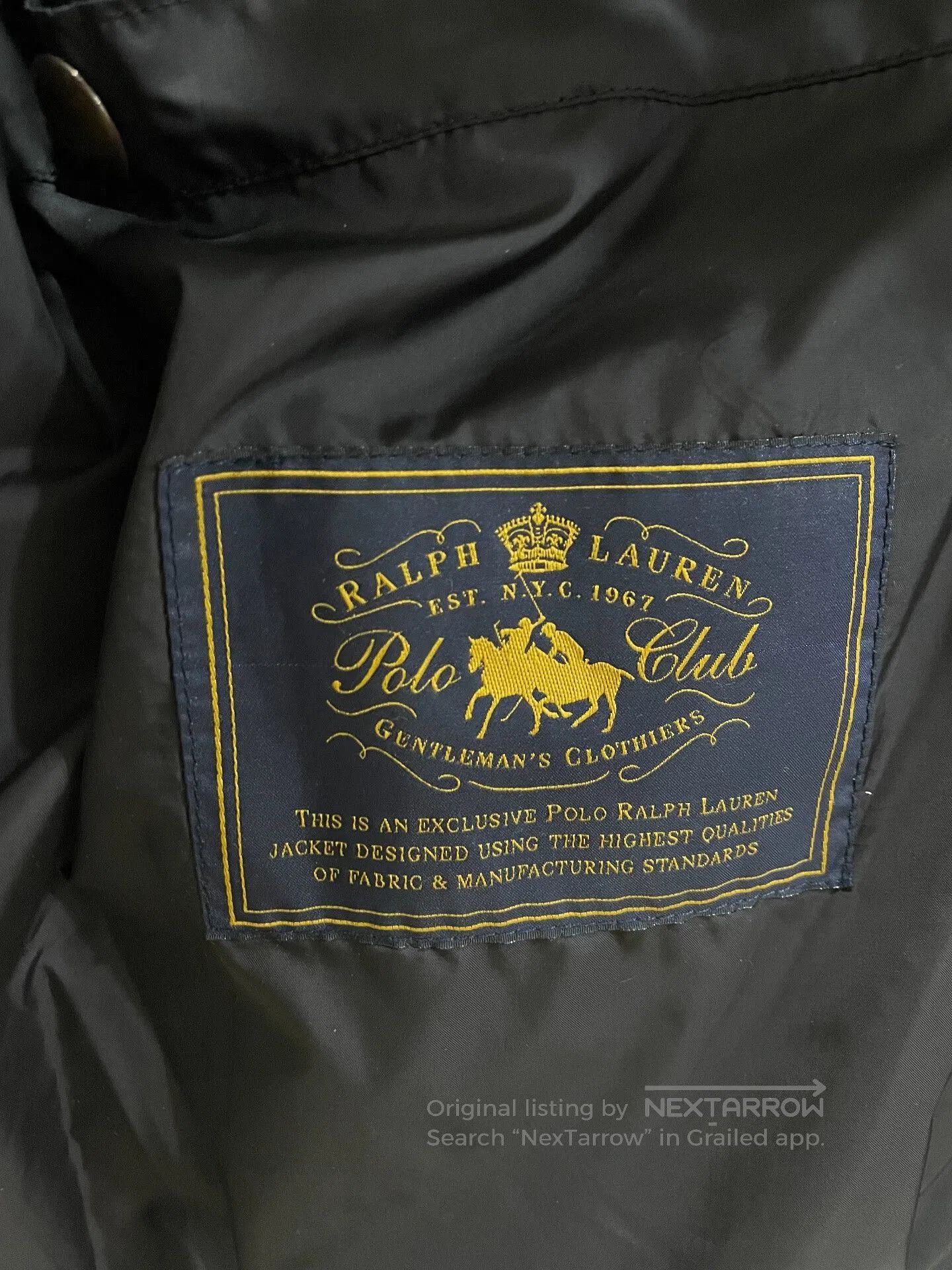 Polo Ralph Lauren Quilted Cotton Jacket with Suede Detail. Size US L / EU 52-54 / 3 - 7 Thumbnail