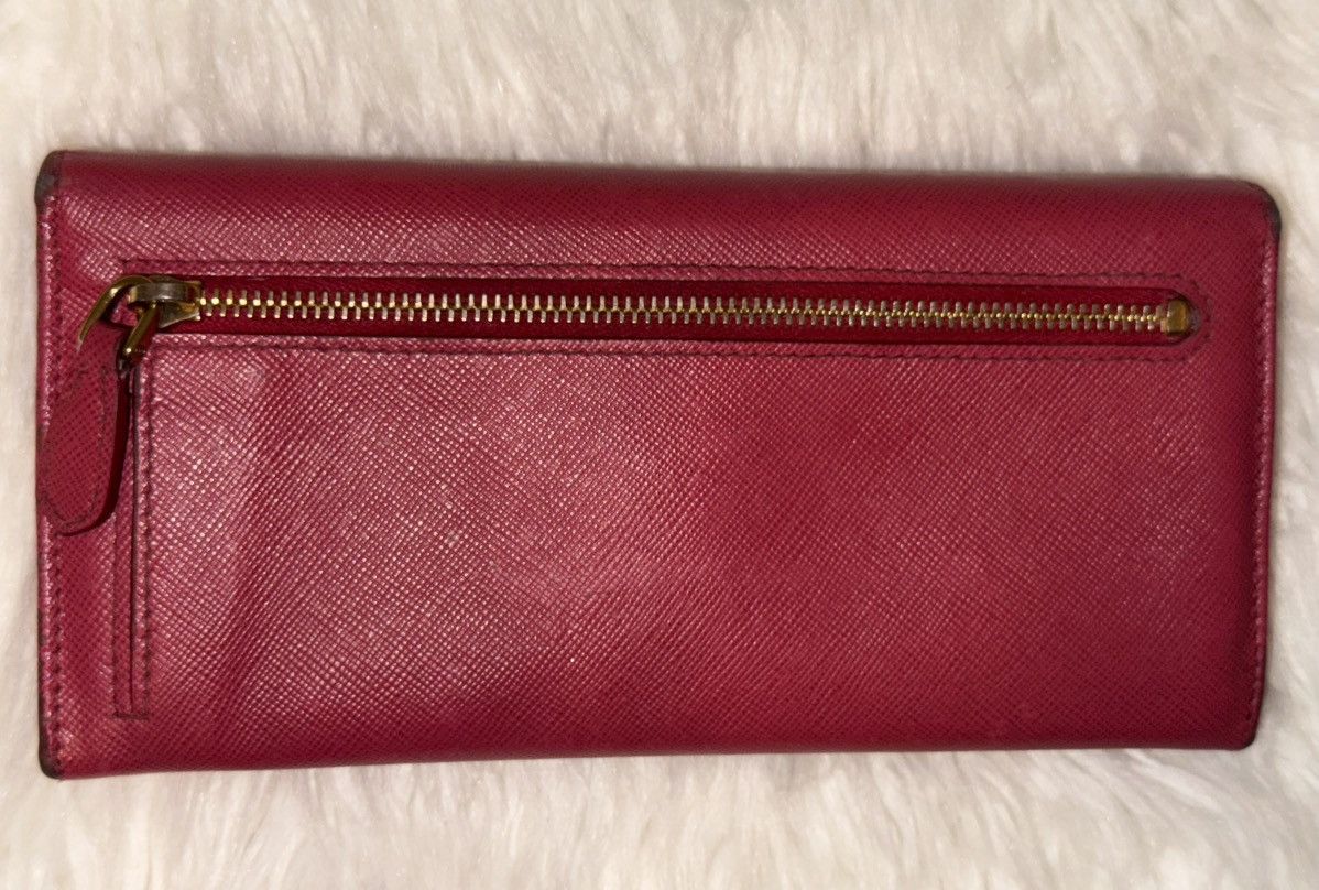 Prada Prada Pink Saffiano Long Wallet Size ONE SIZE - 10 Thumbnail