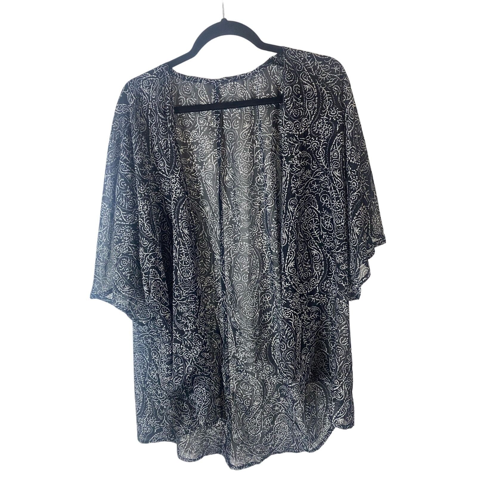 & Other Stories Women's Plus Size V Neck Half Sleeve Chiffon Cardigan 2XL Size XXL / US 16-18 / IT 52-54 - 1 Thumbnail