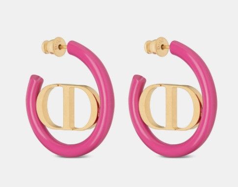 Dior o1w1db11024 Size: OS / Montaigne Earrings in Pink Size ONE SIZE - 1 Thumbnail