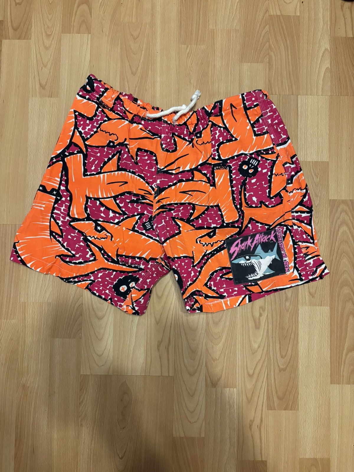 Vintage Vintage Danger Shark Attack Shorts 90’s Aussie Surf Wear Size US 32 / EU 48 - 1 Thumbnail