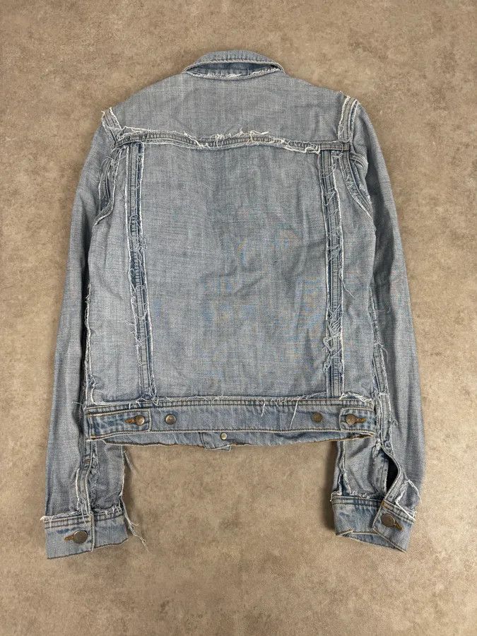 Maison Margiela 2012 Maison Margiela H&M Blue Distressed Denim Jacket Size US S / EU 44-46 / 1 - 4 Thumbnail