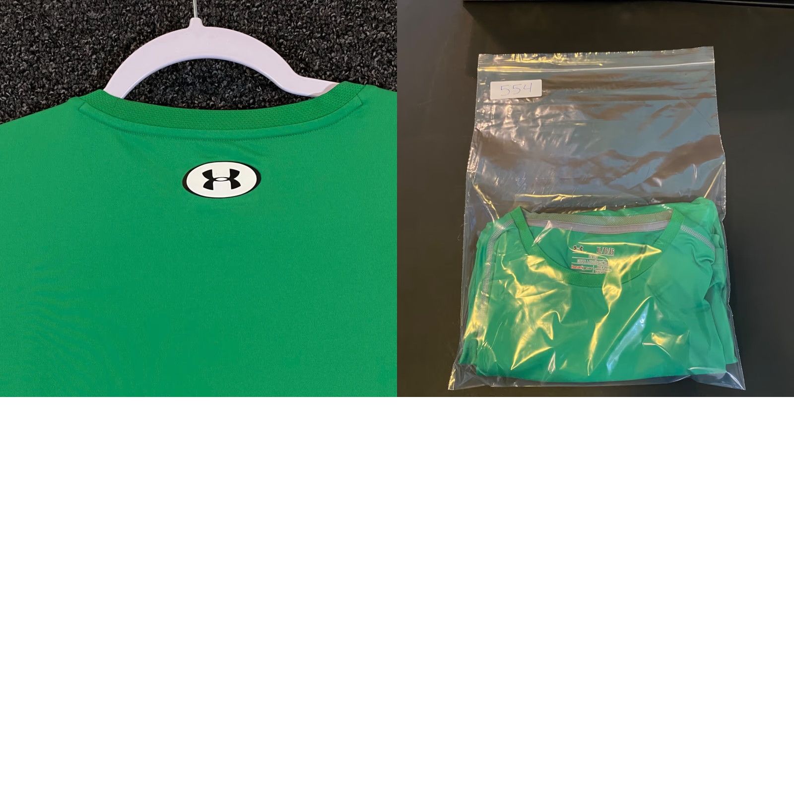 Nike Under Armour Shirt Mens XL Green Workout Tee Short Sleeve Athletic Heatgear Size US L / EU 52-54 / 3 - 8 Thumbnail