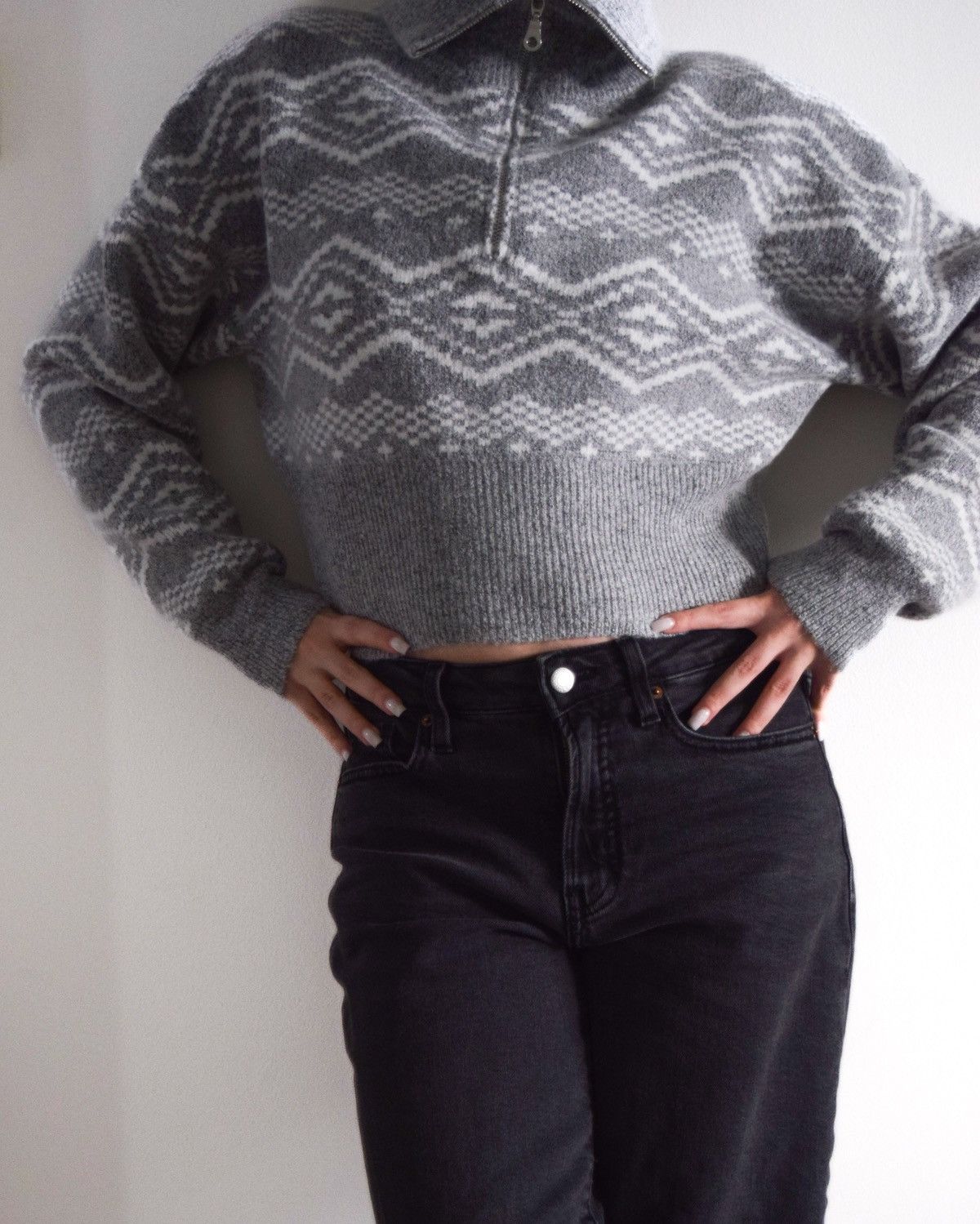 Forever 21 Grey and White Sweatshirt Size S / US 4 / IT 40 - 2 Thumbnail