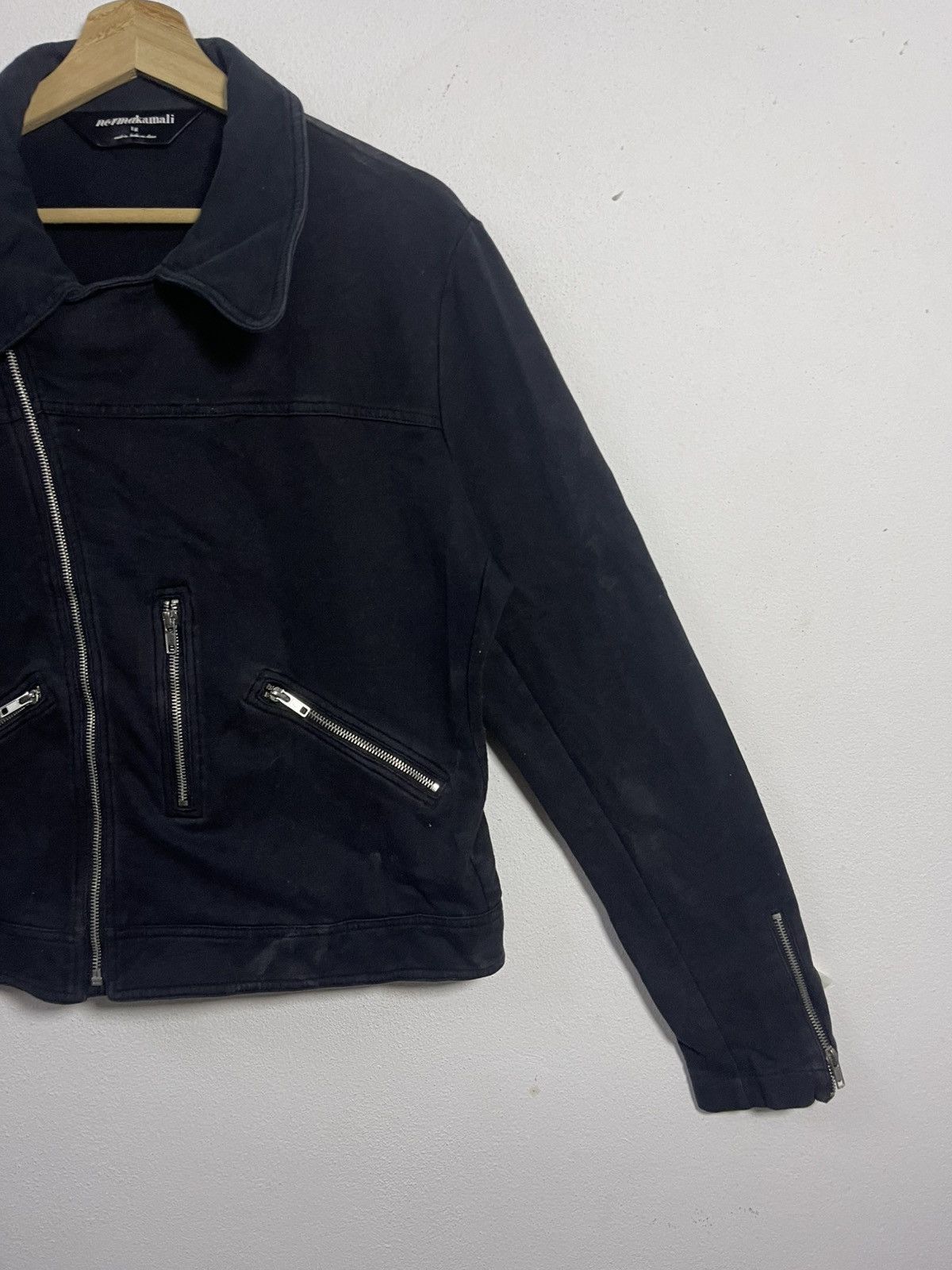 Norma Kamali Norma Kamali Black Moto Jacket Size L / US 10 / IT 46 - 6 Thumbnail