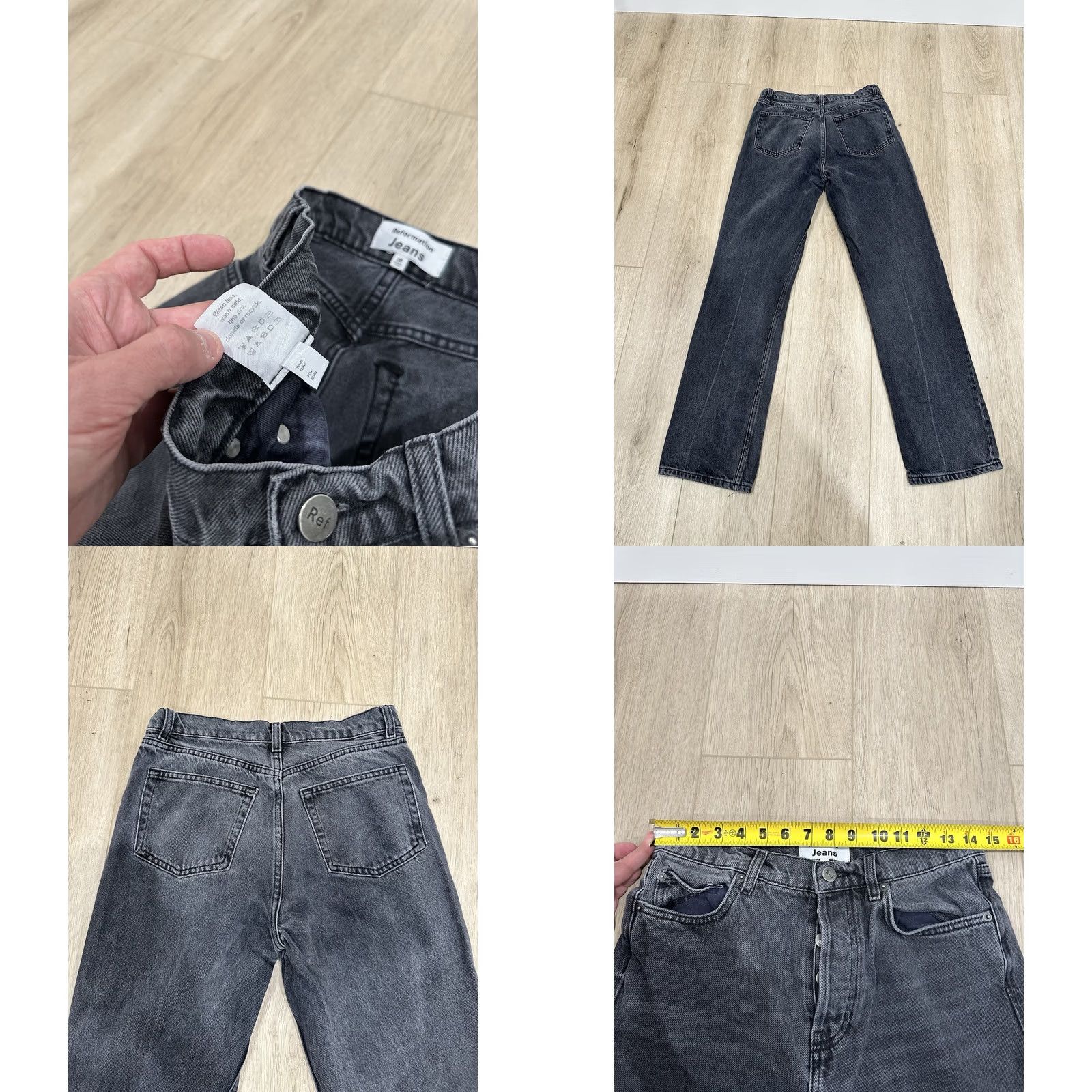 Reformation VINTAGE Reformation Jeans Straight Women's 28 Gray High Rise Cynthia Long Retro Size 28" / US 6 / IT 42 - 8 Thumbnail