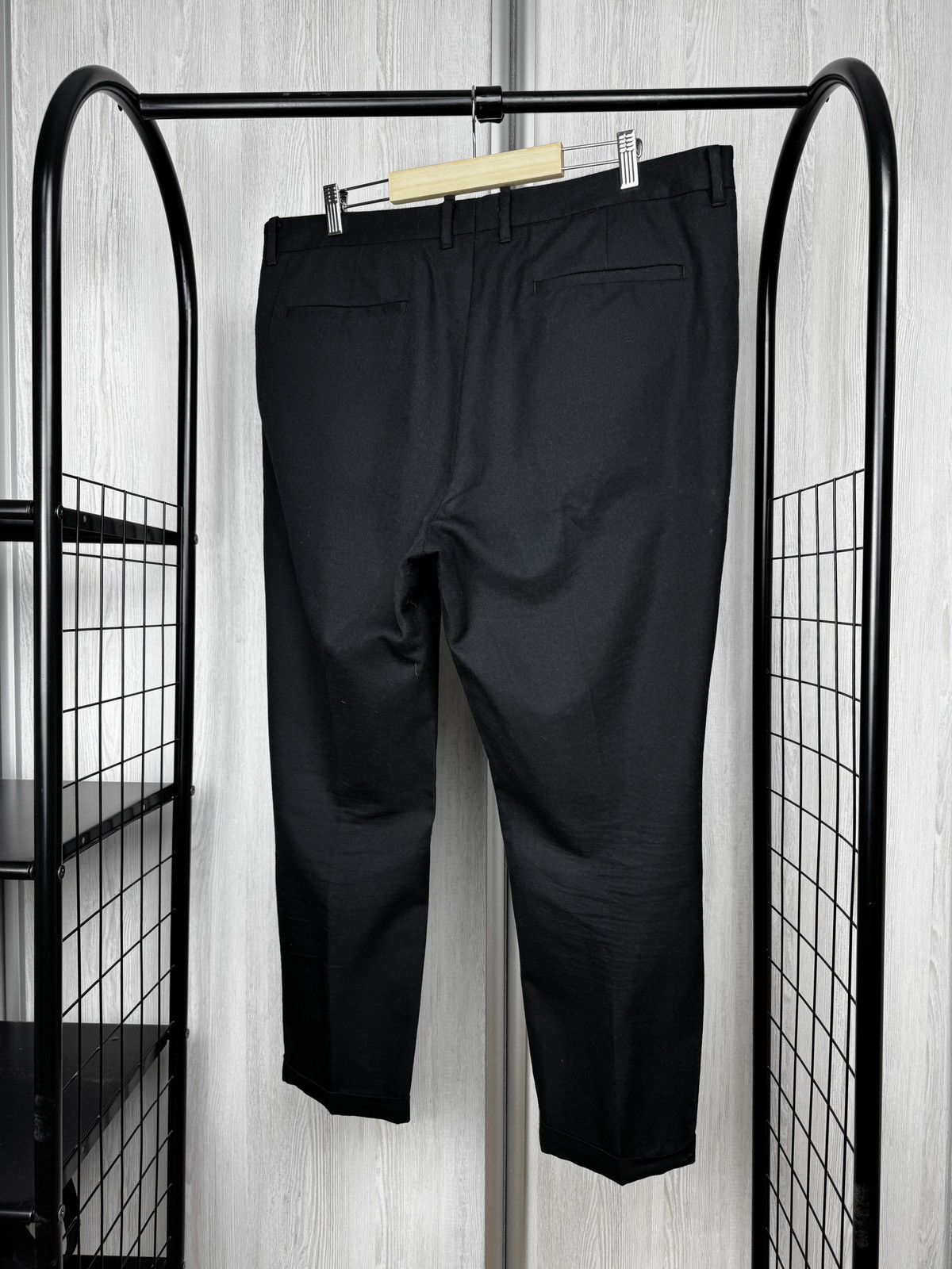 Allsaints AllSaints Cropped Trousers Black Tallis Pleated Cotton Wool Size US 40 / EU 56 - 5 Thumbnail