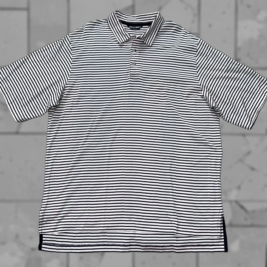 Ralph Lauren VINTAGE Polo Golf Ralph Lauren Blue Striped Polo Mens XL Size US XL / EU 56 / 4 - 1 Thumbnail