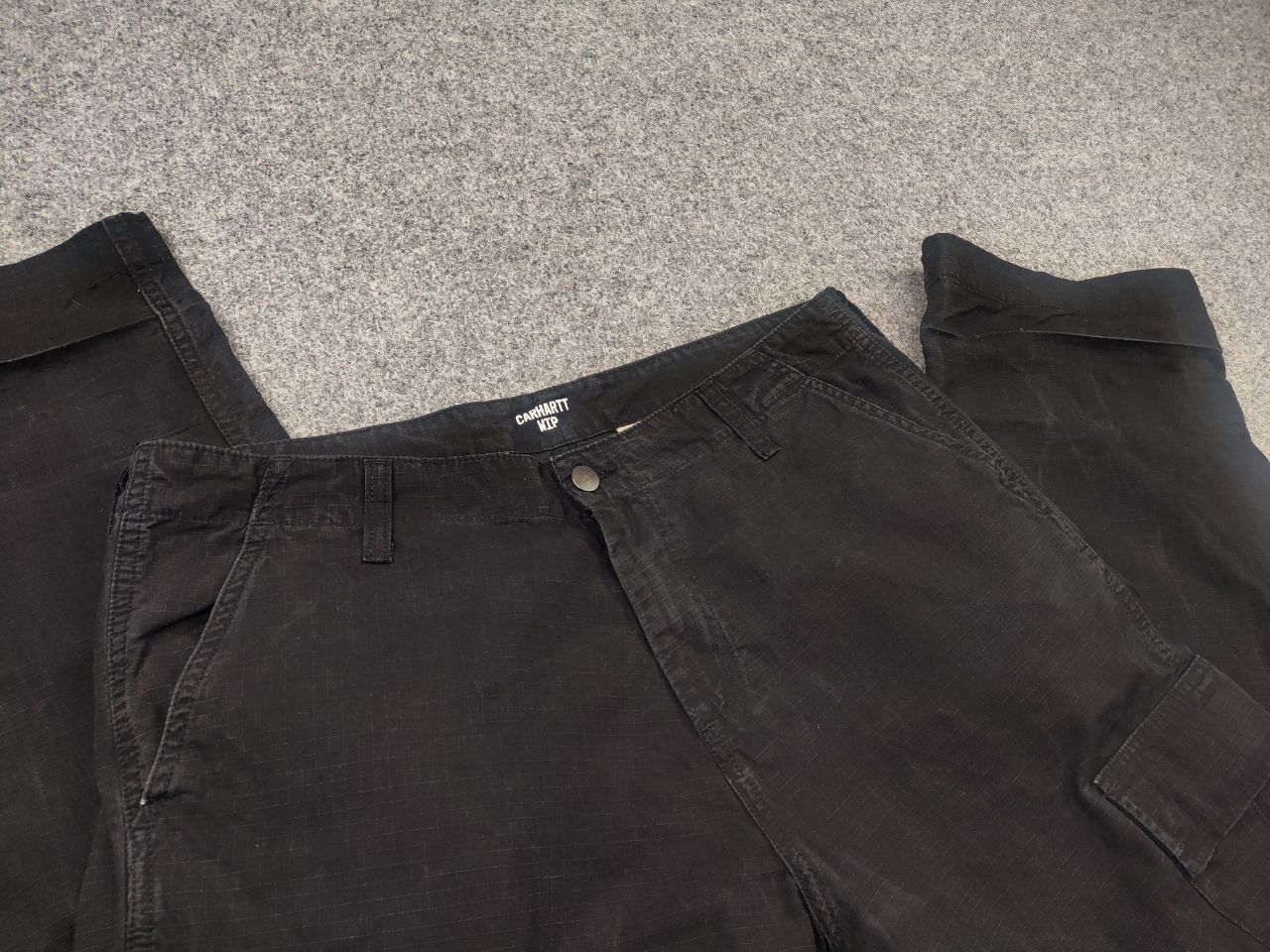 Carhartt Vintage Carhartt Wip Cargo Pants Black Faded Ripstop Y2K Size US 34 / EU 50 - 14 Thumbnail