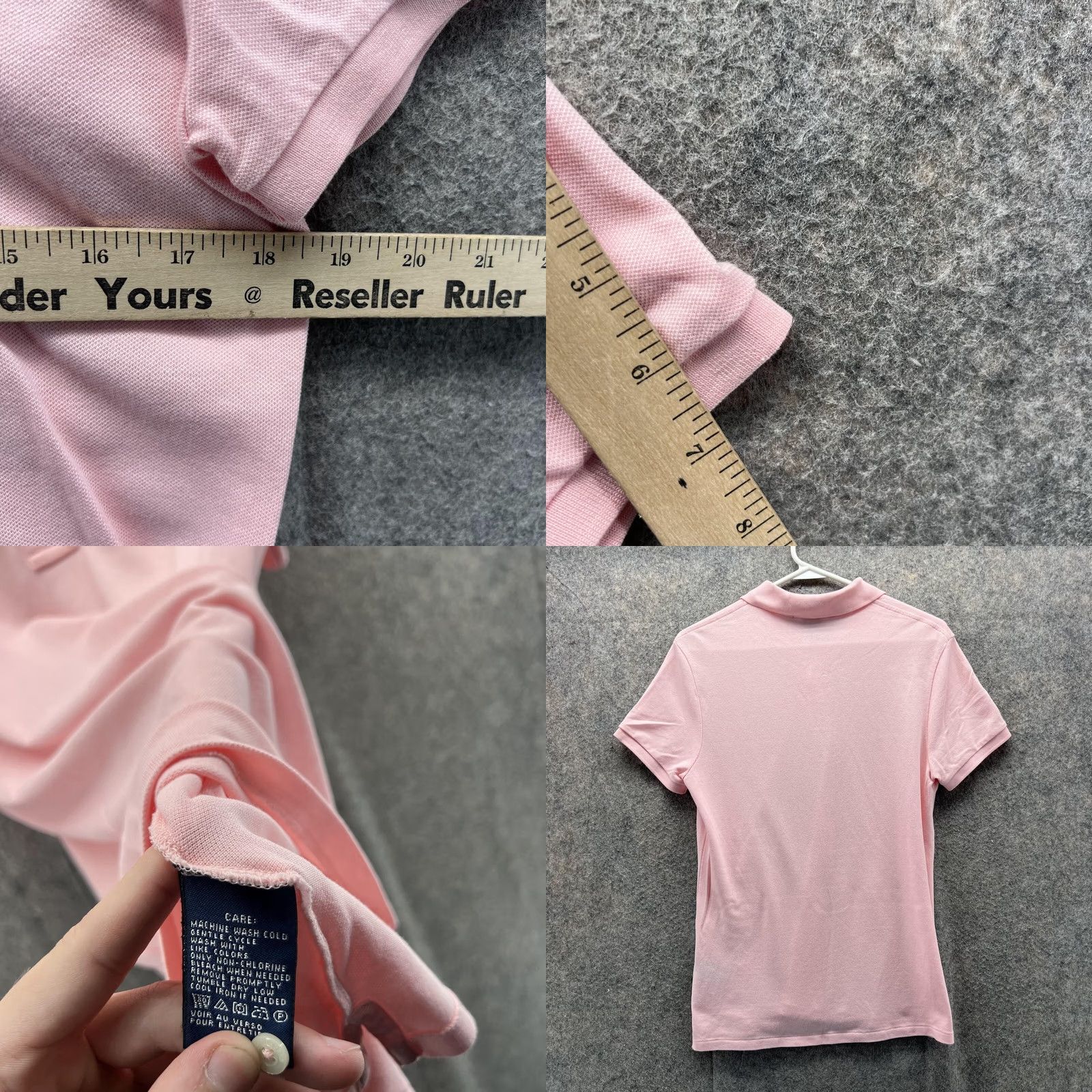 Polo Ralph Lauren Polo Ralph Lauren Polo Shirt Women Medium Pink Solid Short Sleeve Collared Button Vintage No Size M / US 6-8 / IT 42-44 - 8 Thumbnail