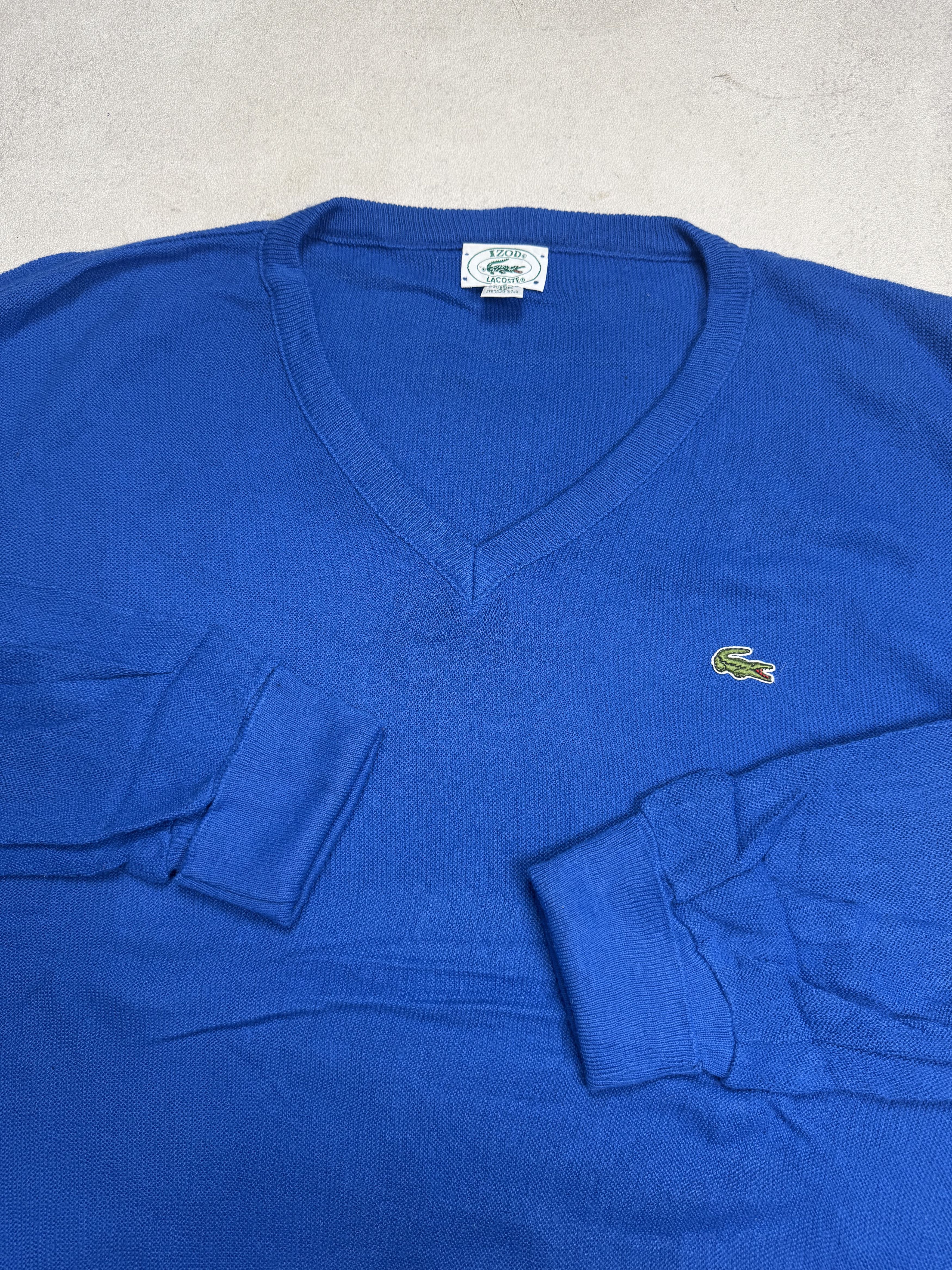 Lacoste Vintage 90s Lacoste Knit Sweater Cardigan Jumper Blue Size US XXL / EU 58 / 5 - 2 Thumbnail
