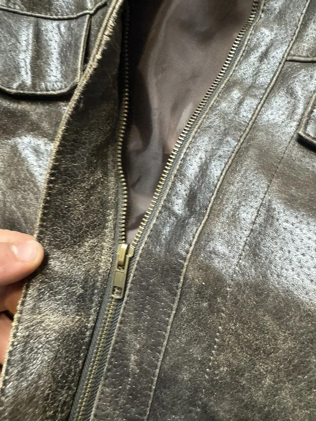 Japanese Brand Vintage Y2K BAY Ostrich Skin Leather Collar IfSixWas Style Size US S / EU 44-46 / 1 - 9 Thumbnail