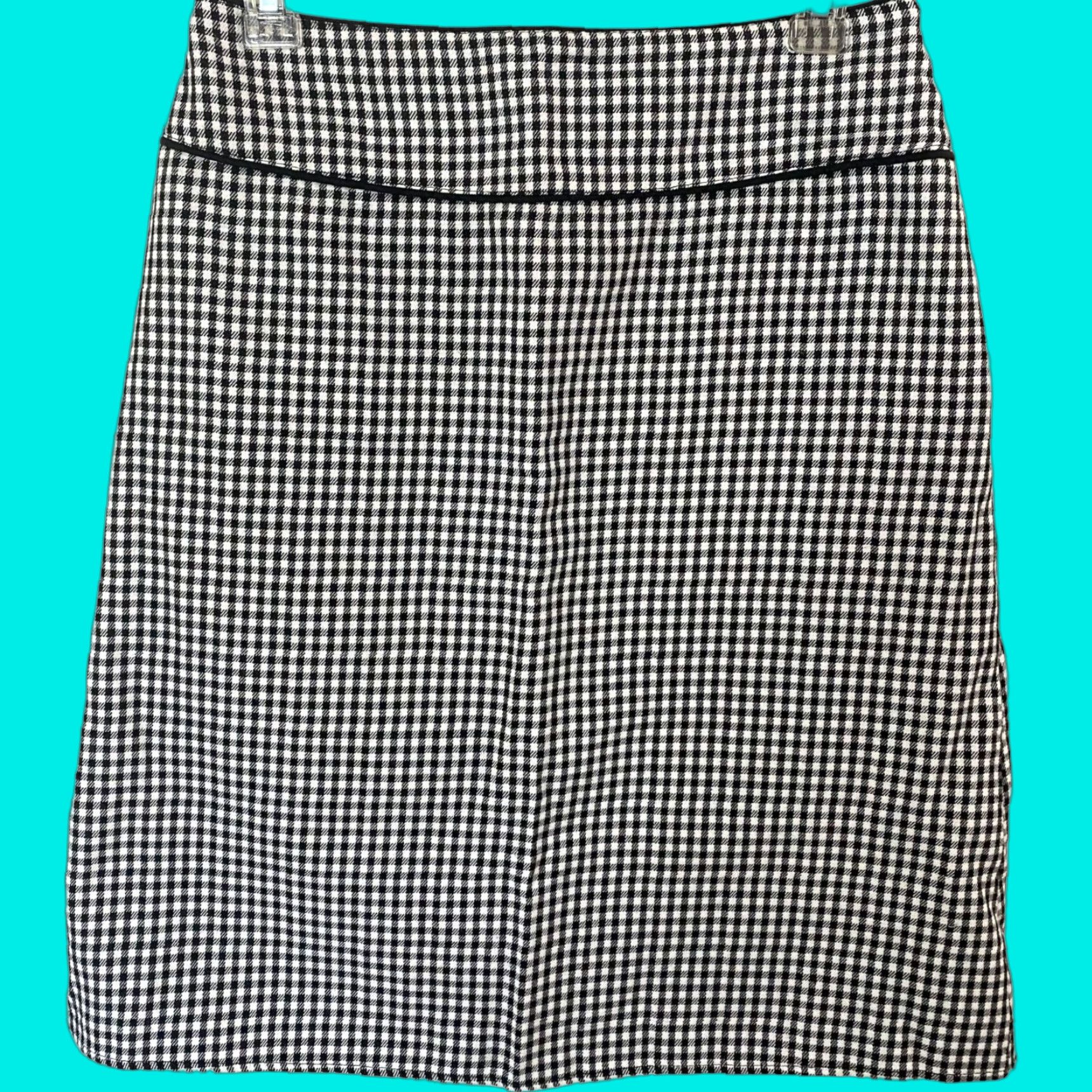 Vintage VINTAGE Gemilli Skirt Women A-Line Mini Size 6 White Black Check Zip Size 28" / US 6 / IT 42 - 1 Thumbnail