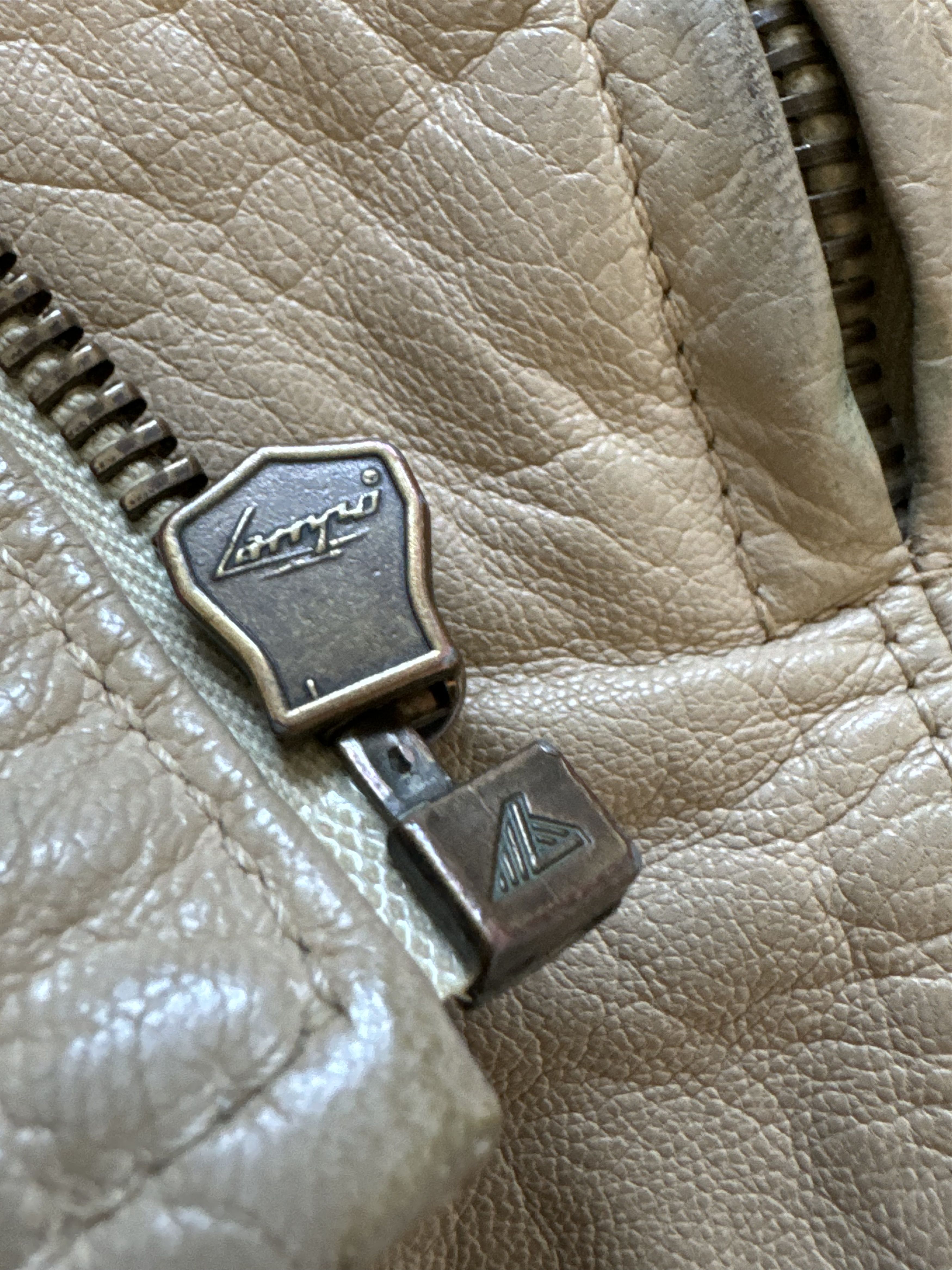 Dolce & Gabbana Dolce & Gabbana Rare Goatskin Leather Moto Jacket Beige Size US L / EU 52-54 / 3 - 16 Thumbnail