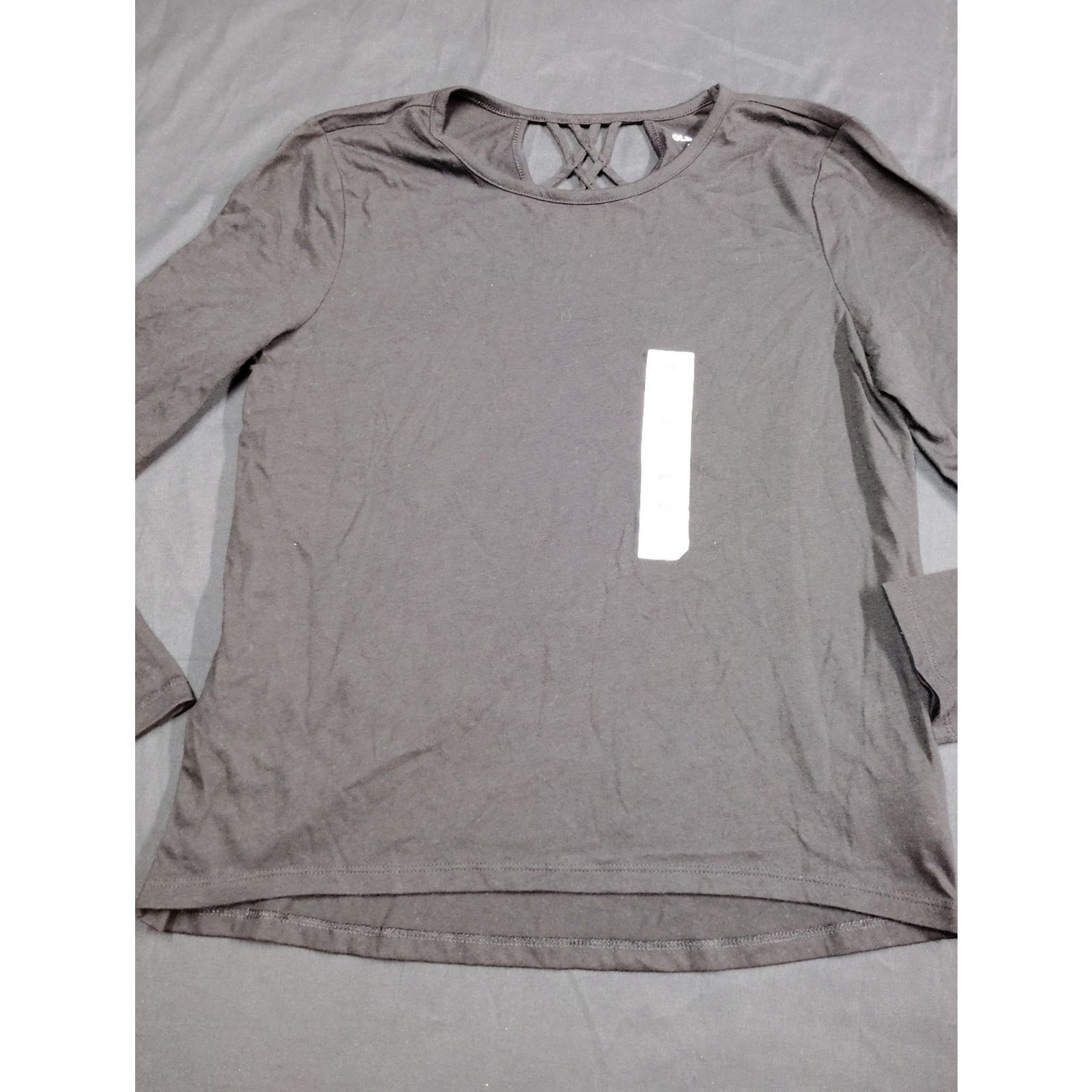 Old Navy Old Navy Black Long Sleeve Tee with Crisscross Back Size XL / US 12-14 / IT 48-50 - 1 Thumbnail