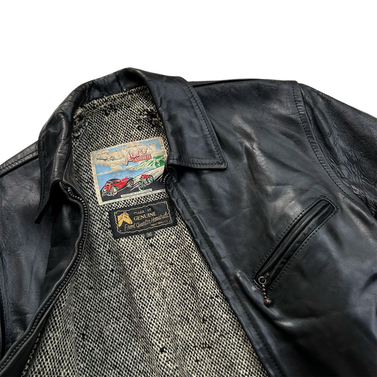 Aero Leathers × Vintage Vintage Aero Leather Biker Jacket Size US S / EU 44-46 / 1 - 3 Thumbnail
