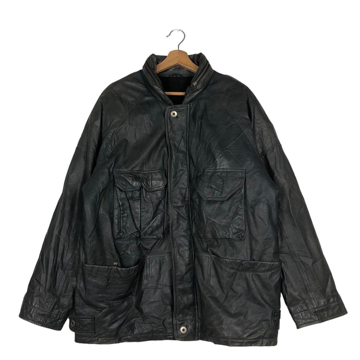 Japanese Brand 🔥Vintage Biker Genuine Leather Jacket Japan Made Size US L / EU 52-54 / 3 - 1 Thumbnail