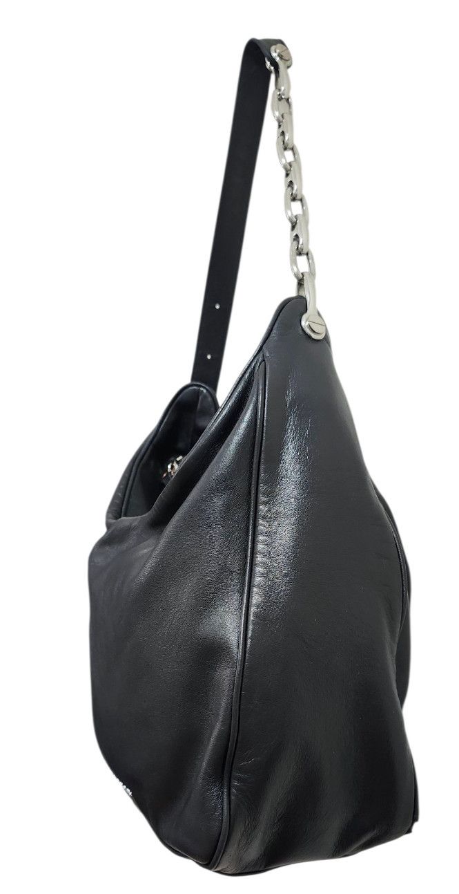 Marc Jacobs MARC JACOBS THE TEMPO LEATHER HOBO SHOULDER BAG BLACK Size ONE SIZE - 10 Thumbnail