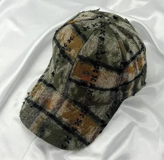 Japanese Brand Streetwear retro punk vintage distressed raw plaid check cap Size ONE SIZE - 3 Thumbnail