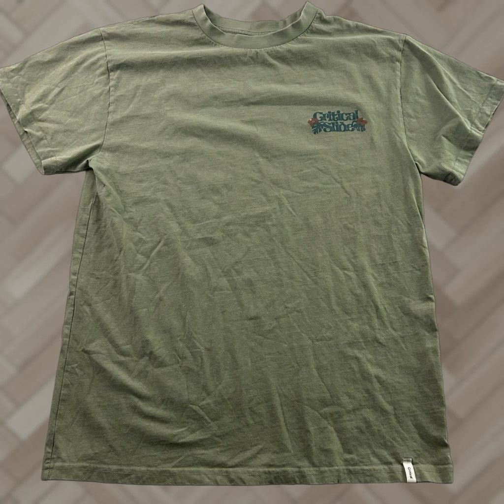 Vintage Critical Slide Short Sleeve Shirt Men's Large Green Size US L / EU 52-54 / 3 - 1 Thumbnail