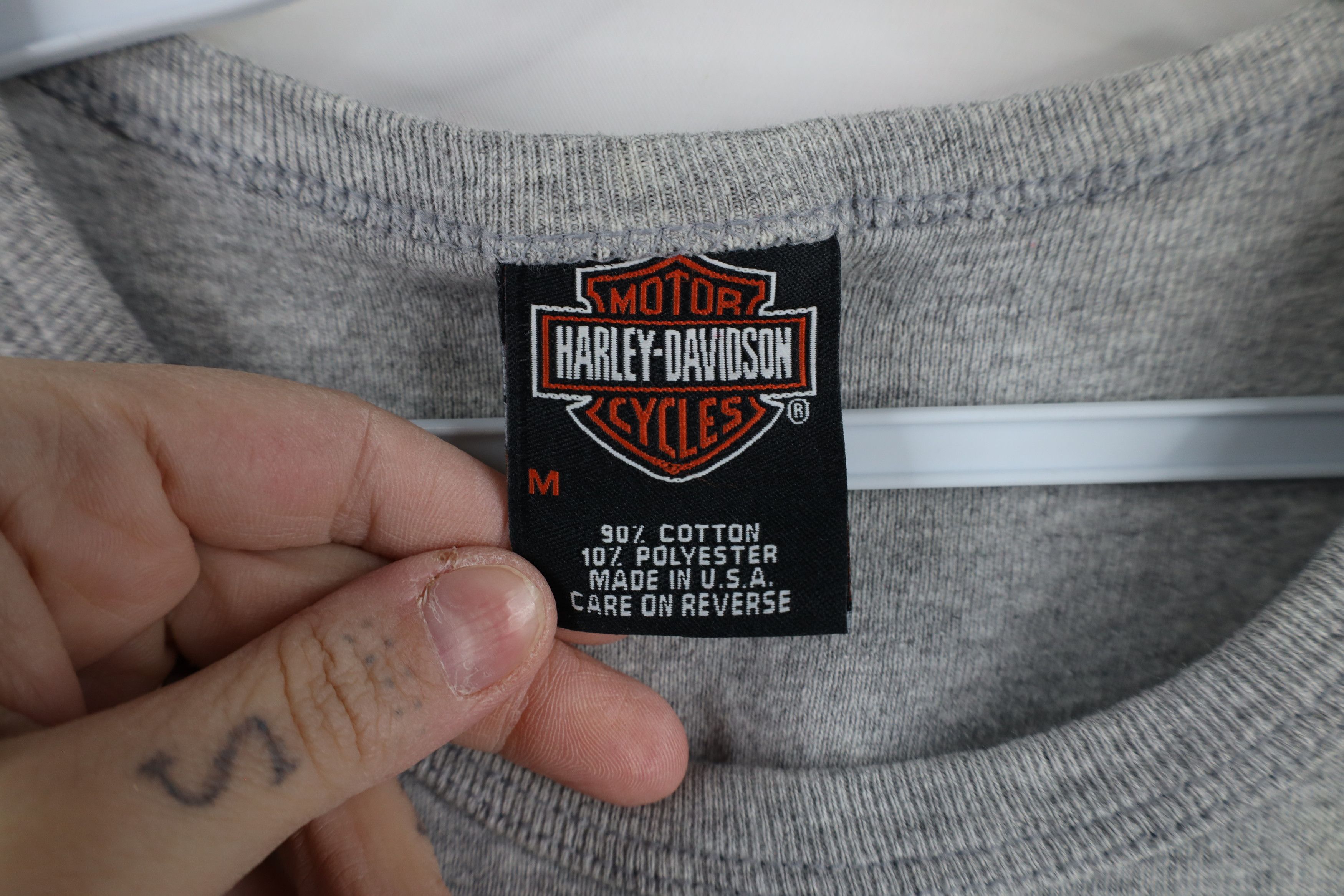 Harley Davidson × Vintage Vintage Y2K 2002 Harley Davidson Ribbed Knit T-Shirt USA Size M / US 6-8 / IT 42-44 - 7 Thumbnail