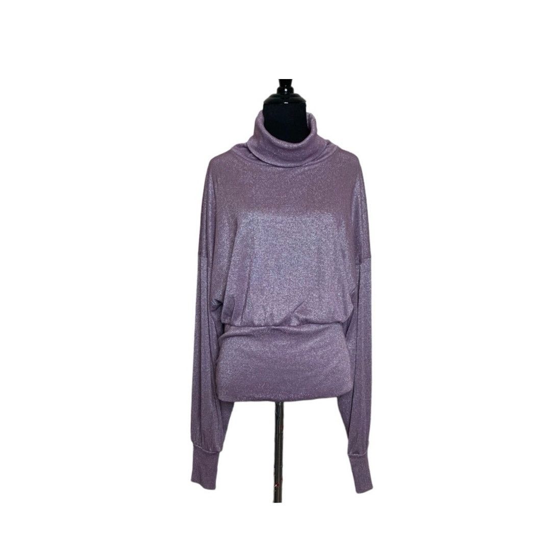 Free People Free People Glam Metallic Purple Knit Sweater Top Size M Size M / US 6-8 / IT 42-44 - 11 Thumbnail