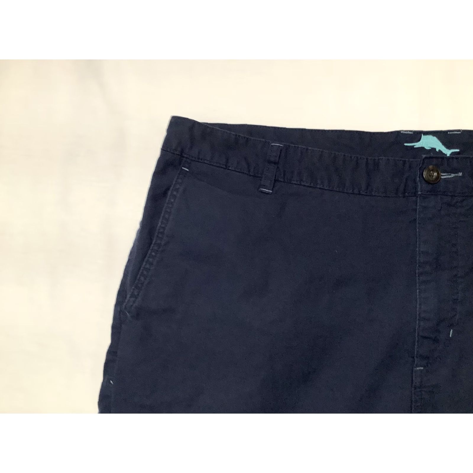 Tommy Bahama Tommy Bahama Shorts Mens 40 Navy Chino Stretch 10in Flat Front Casual Tropical Size US 40 / EU 56 - 4 Thumbnail