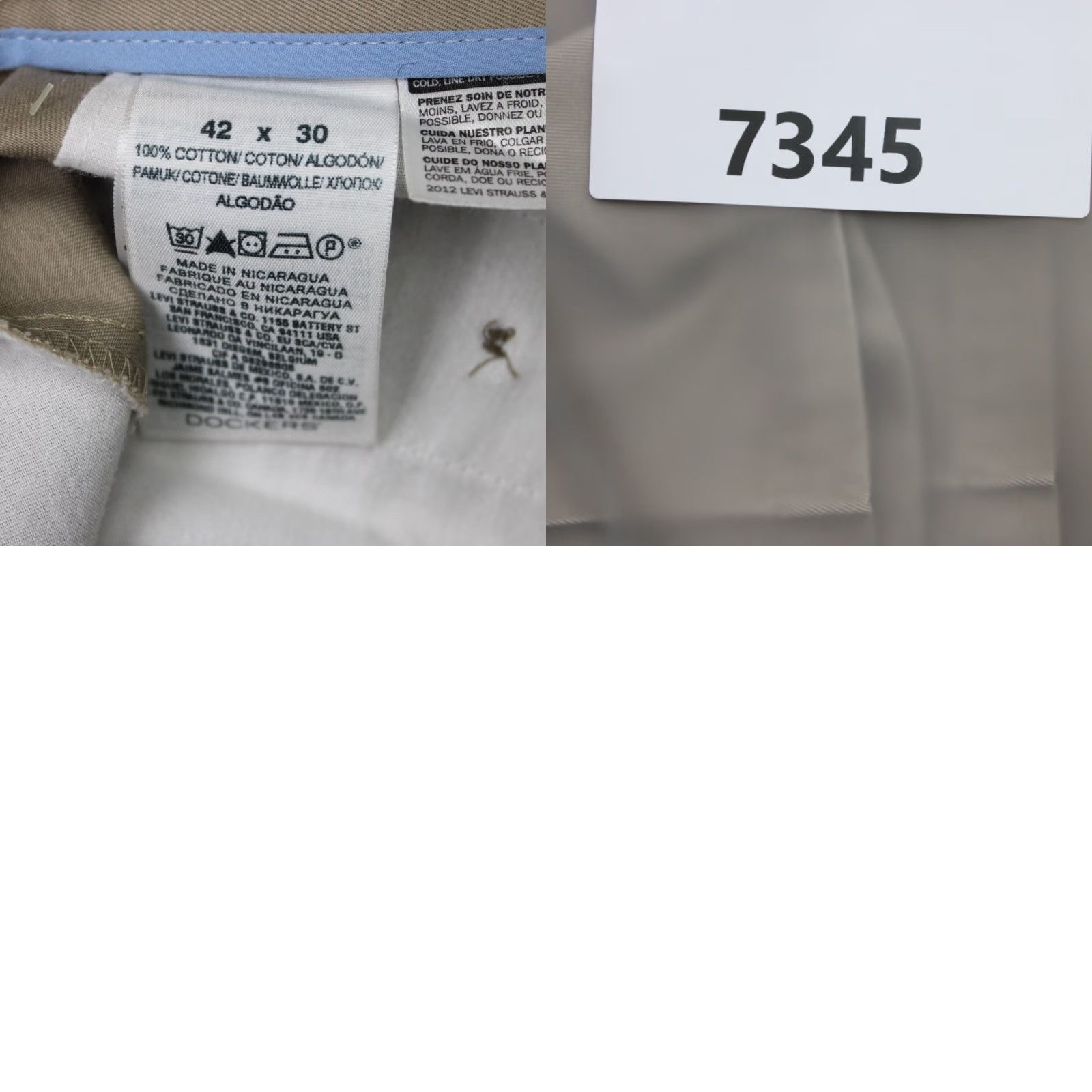 Dockers Dockers Pants Mens 42x30 Beige Signature Khaki Straight Fit Chino Flat Front NWT Size US 42 / EU 58 - 9 Thumbnail