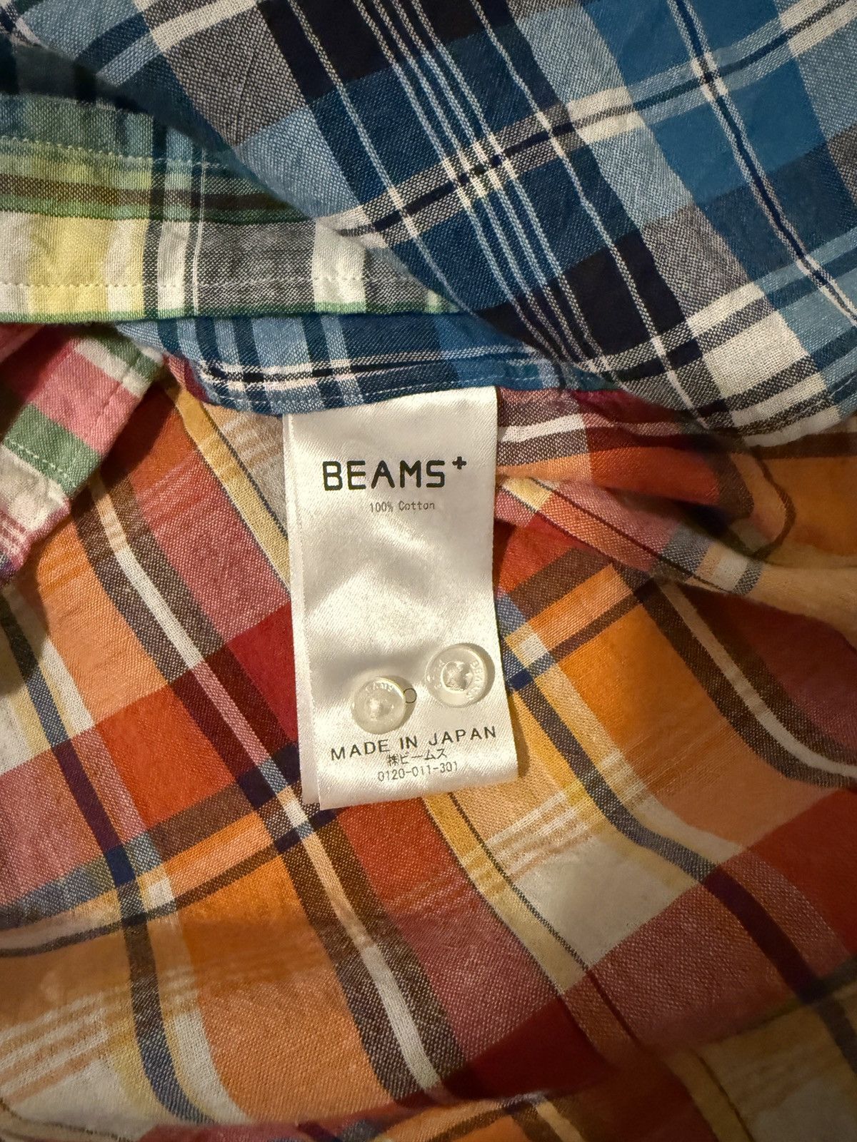Beams Plus Madras Short Sleeve Button Up Size US S / EU 44-46 / 1 - 3 Thumbnail
