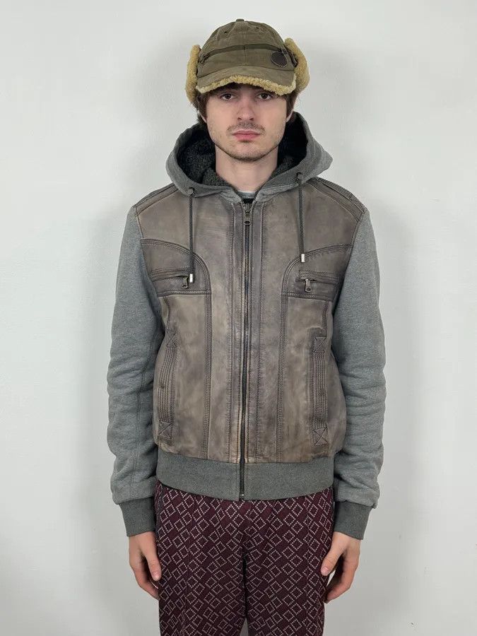 Dolce & Gabbana AW2010 Dolce & Gabbana Grey Technical Leather Hooded Jacket Size US M / EU 48-50 / 2 - 2 Thumbnail