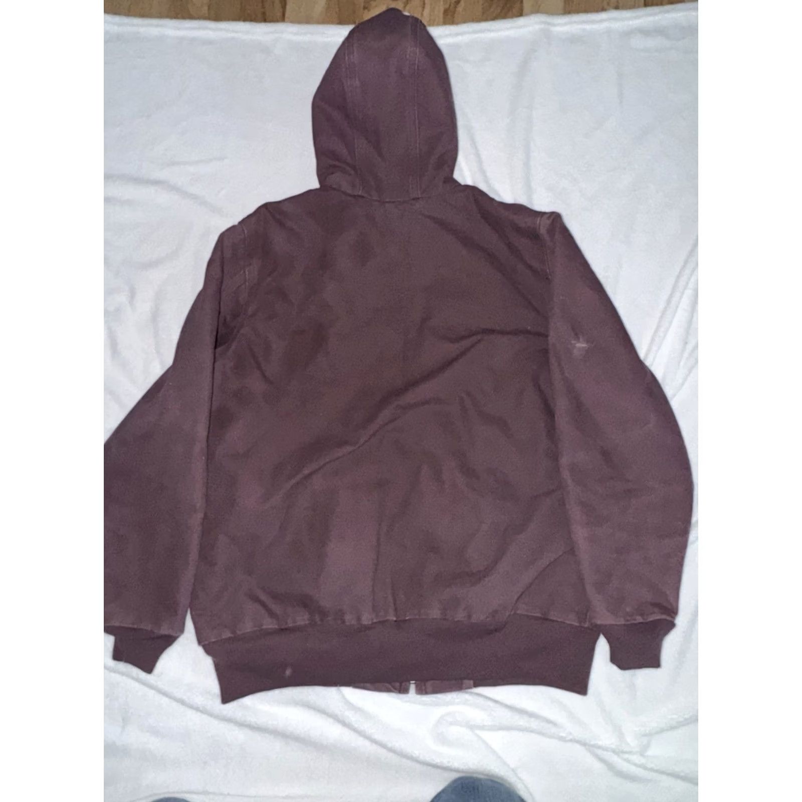 Carhartt VINTAGE Carhartt Jacket Women's LG Deep Plum WJ130 DPM Quilt Lined Full Zip GUC Size L / US 10 / IT 46 - 4 Thumbnail