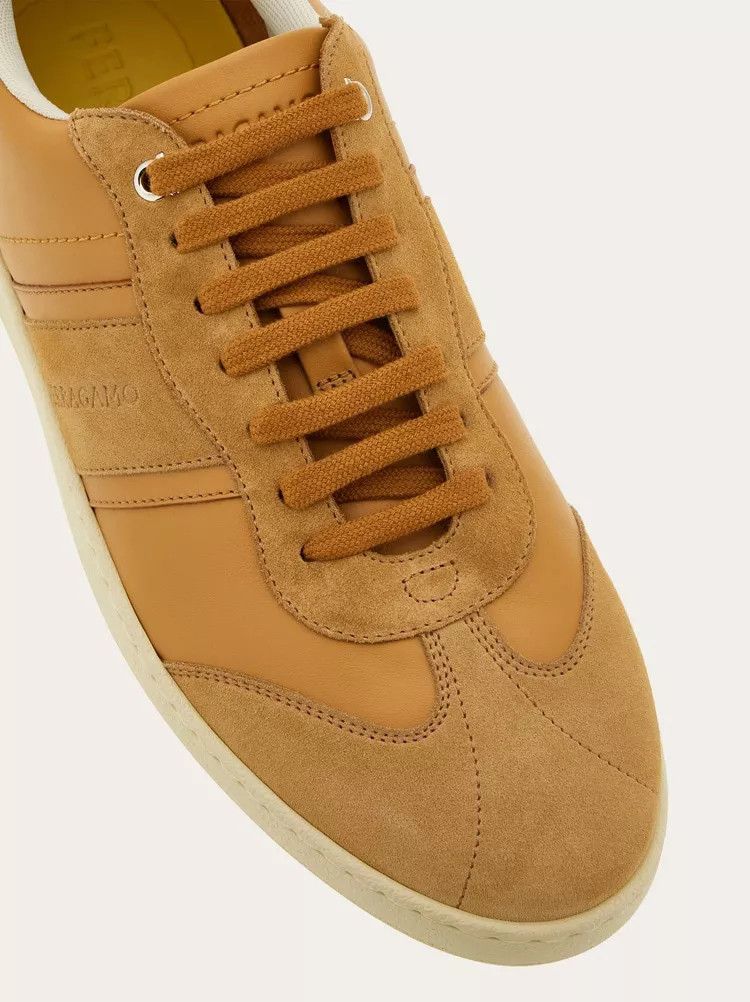 Salvatore Ferragamo o1s1rm0924 Signature Low-Top Sneakers in Light Camel Size US 12.5 / EU 45-46 - 6 Thumbnail
