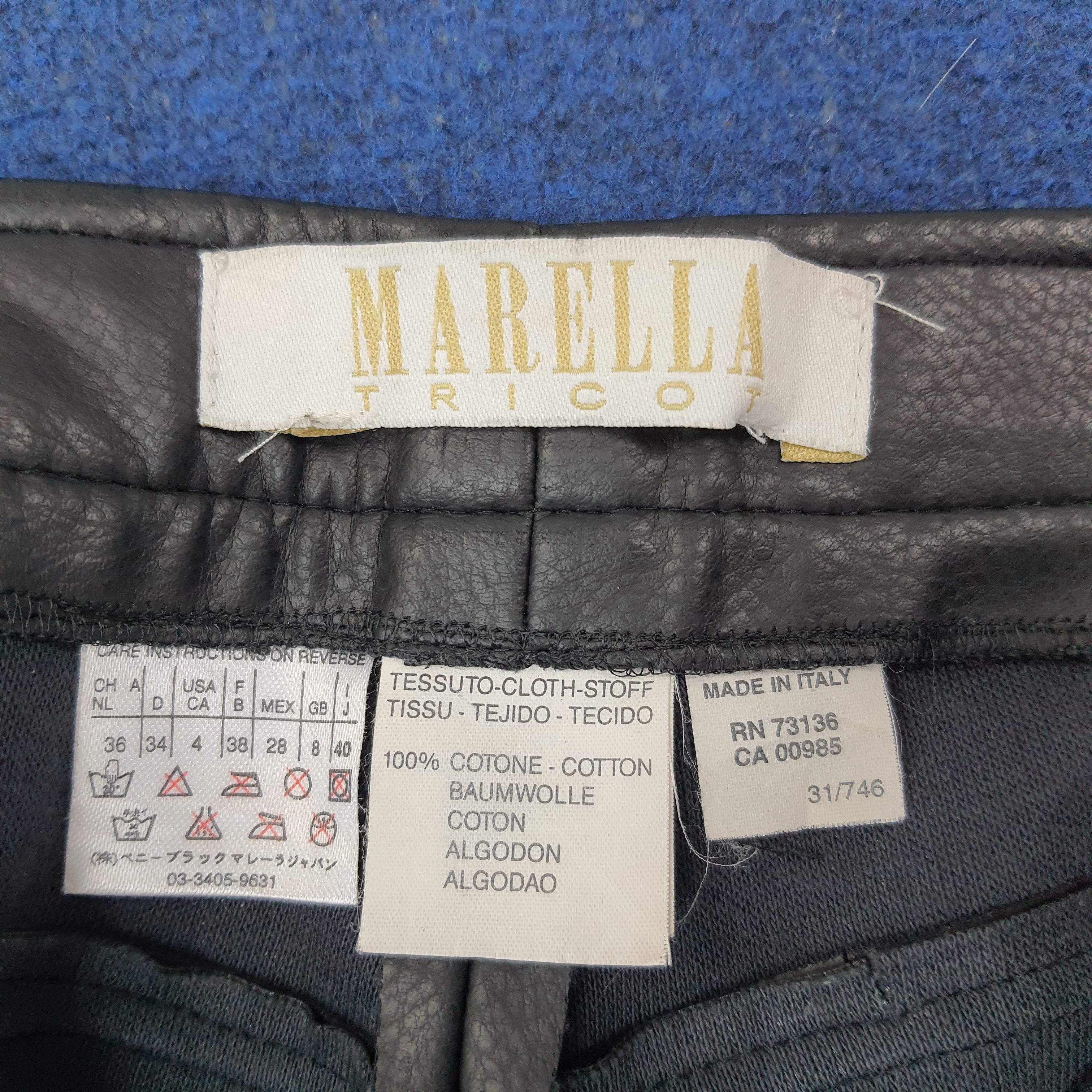 Marella Vintage Marella Tricot Designer Leather Pants C235N38 Size 28" / US 6 / IT 42 - 6 Thumbnail
