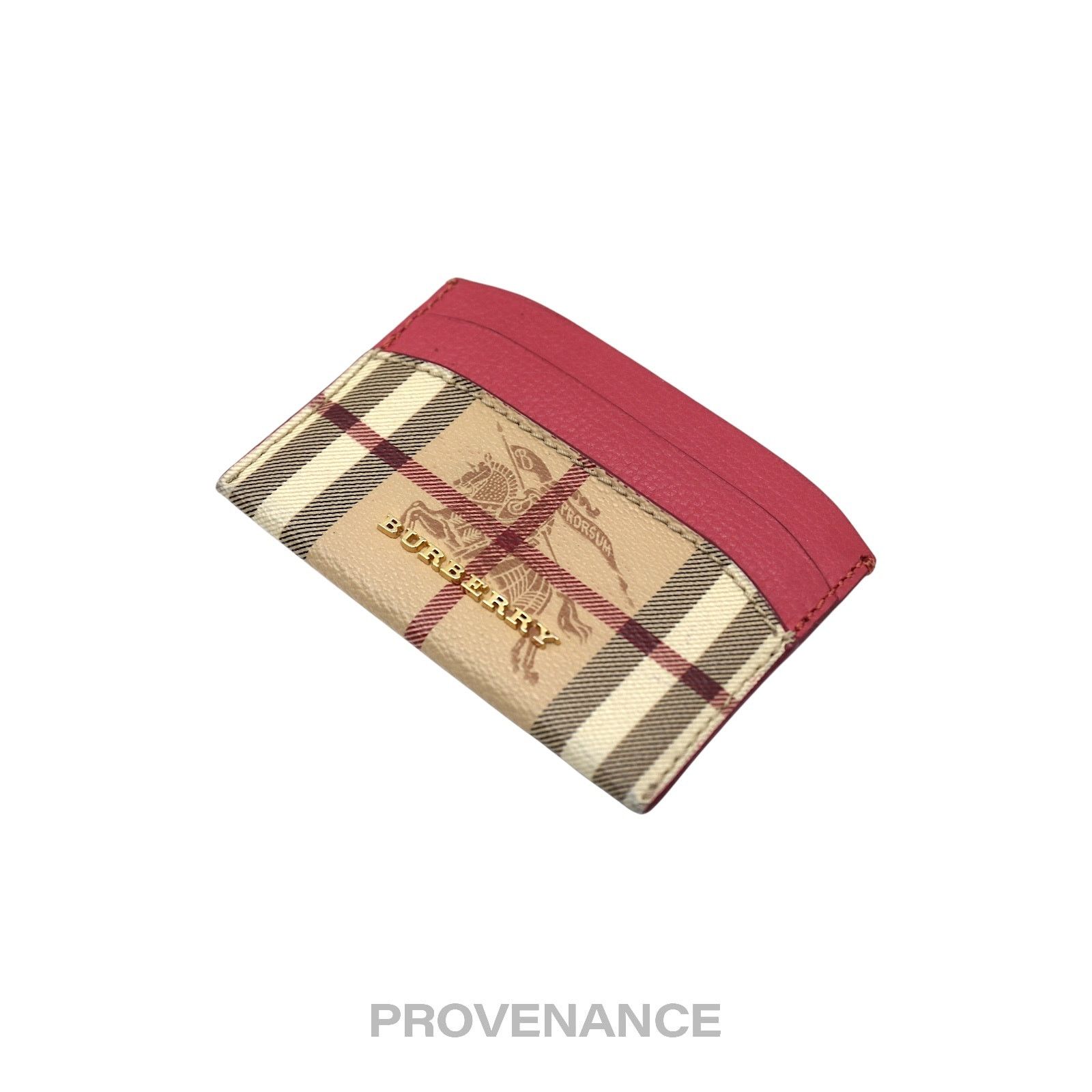 Burberry 🔴 Burberry Card Holder Wallet - Haymarket Check Pink Size ONE SIZE - 3 Thumbnail