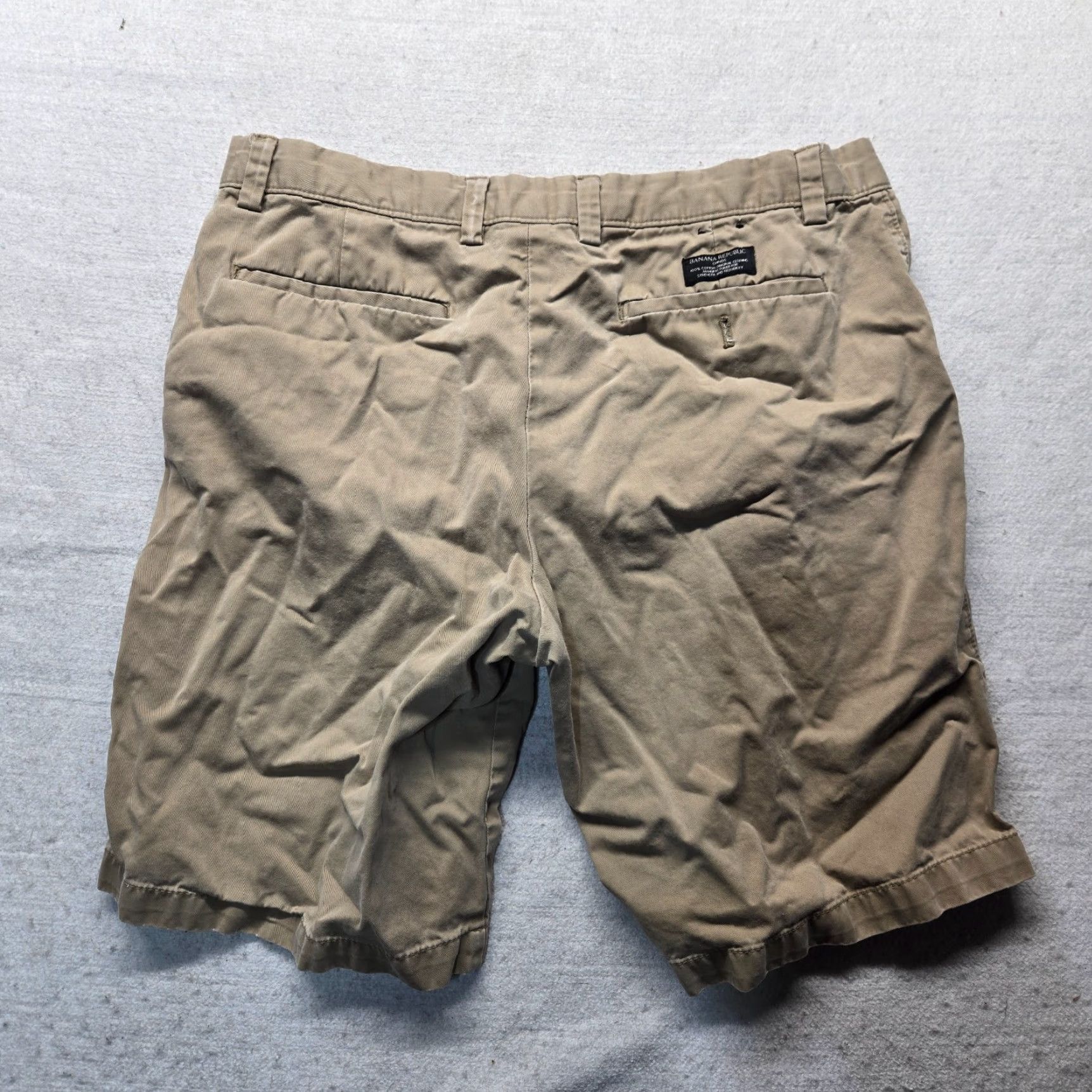 Banana Republic Banana Republic Shorts Chino Stretch Golf Beige Tan Adult Men's Size 33 Beige Chino Stretch Pockets Preppy 33 in Regular Men Size US 33 - 7 Thumbnail