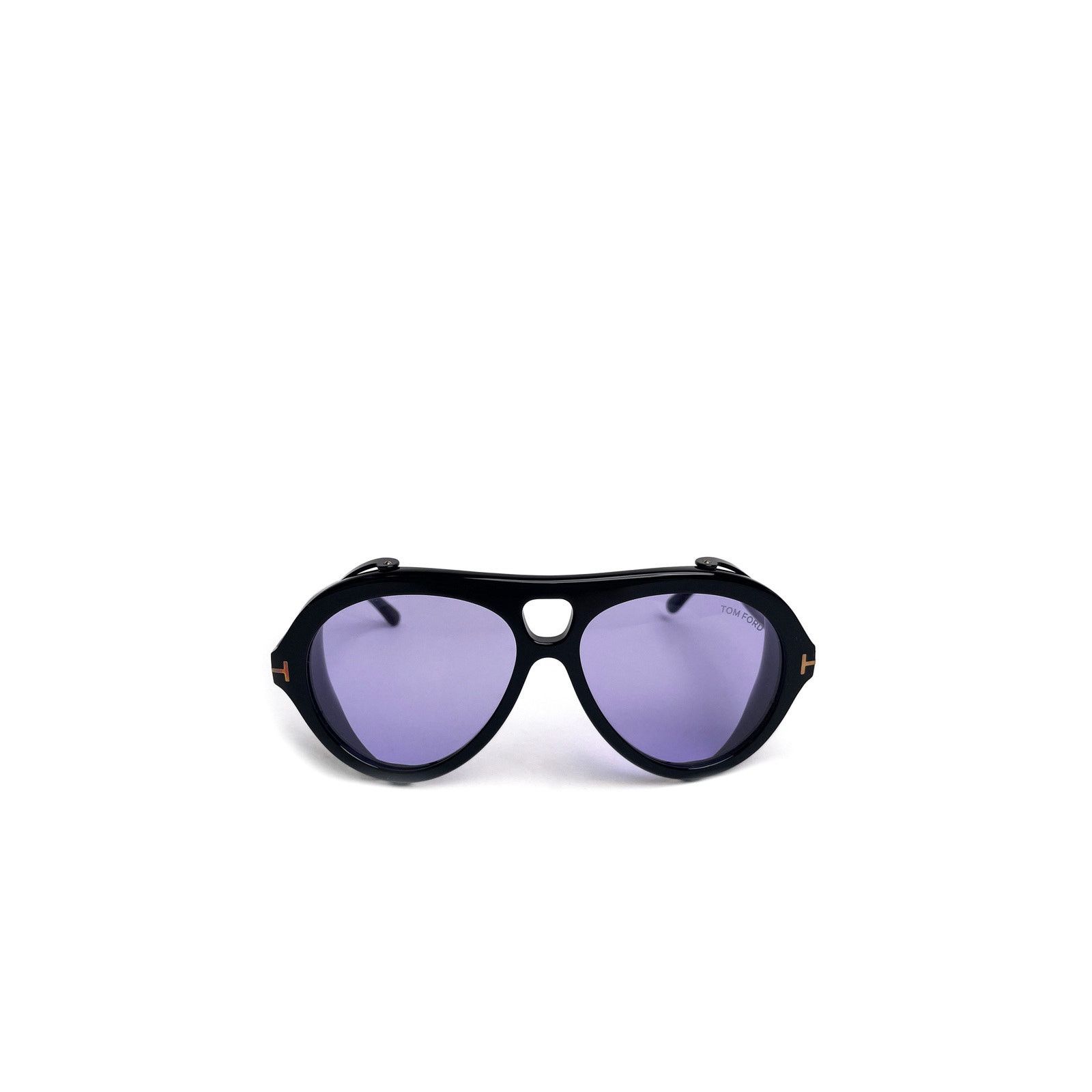 Tom Ford Black Frame Purple Lens Sunglasses Size ONE SIZE - 1 Thumbnail