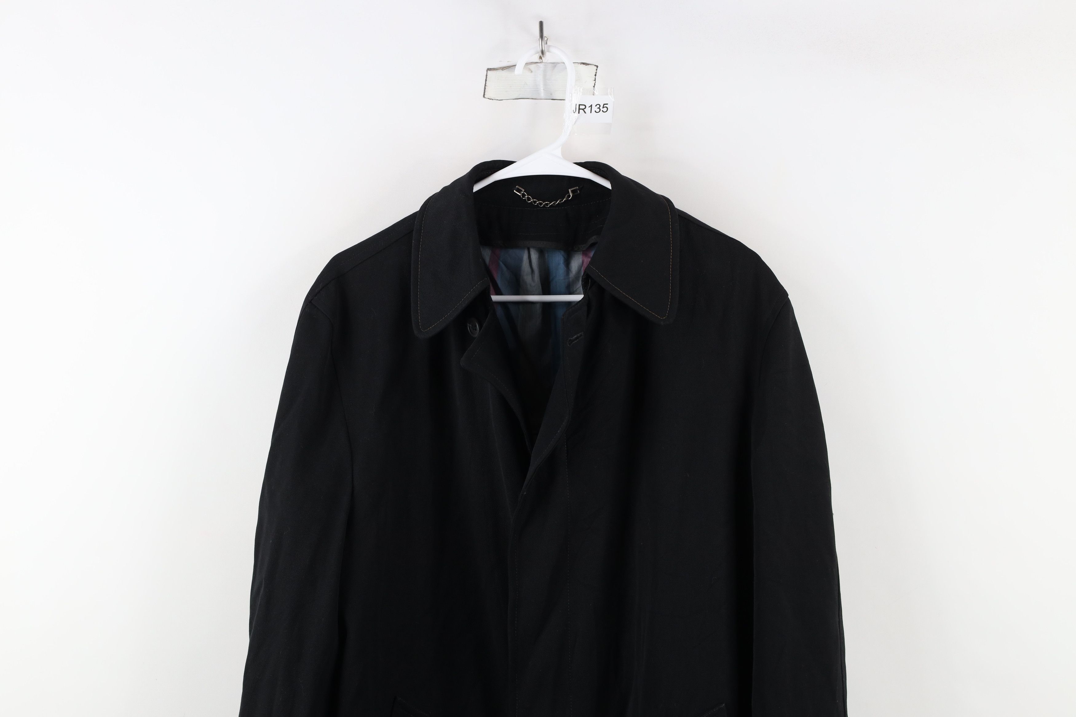 Vintage Vintage 50s 60s Streetwear Trench Coat Jacket Black USA Size US XL / EU 56 / 4 - 2 Thumbnail
