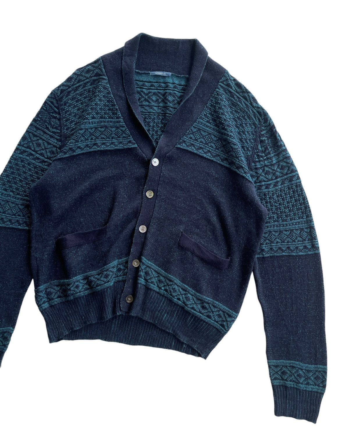 Japanese Brand J.Ferry Men Native Indigo Cardigan Japan Size US L / EU 52-54 / 3 - 5 Thumbnail