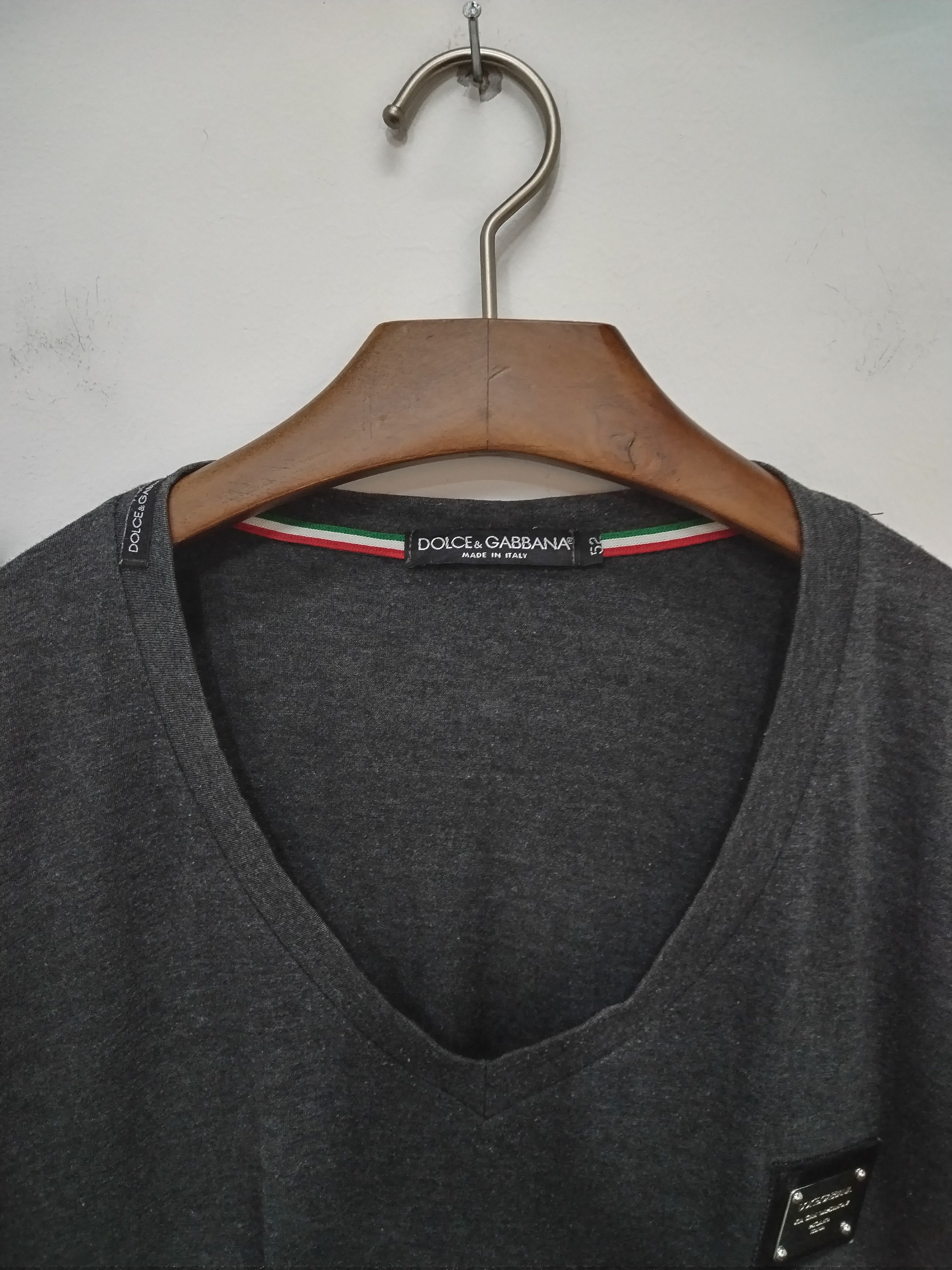 Dolce & Gabbana × Vintage Iconic vtg Dolce Gabbana Wool Cotton Longsleeve V Neck Size US L / EU 52-54 / 3 - 9 Thumbnail
