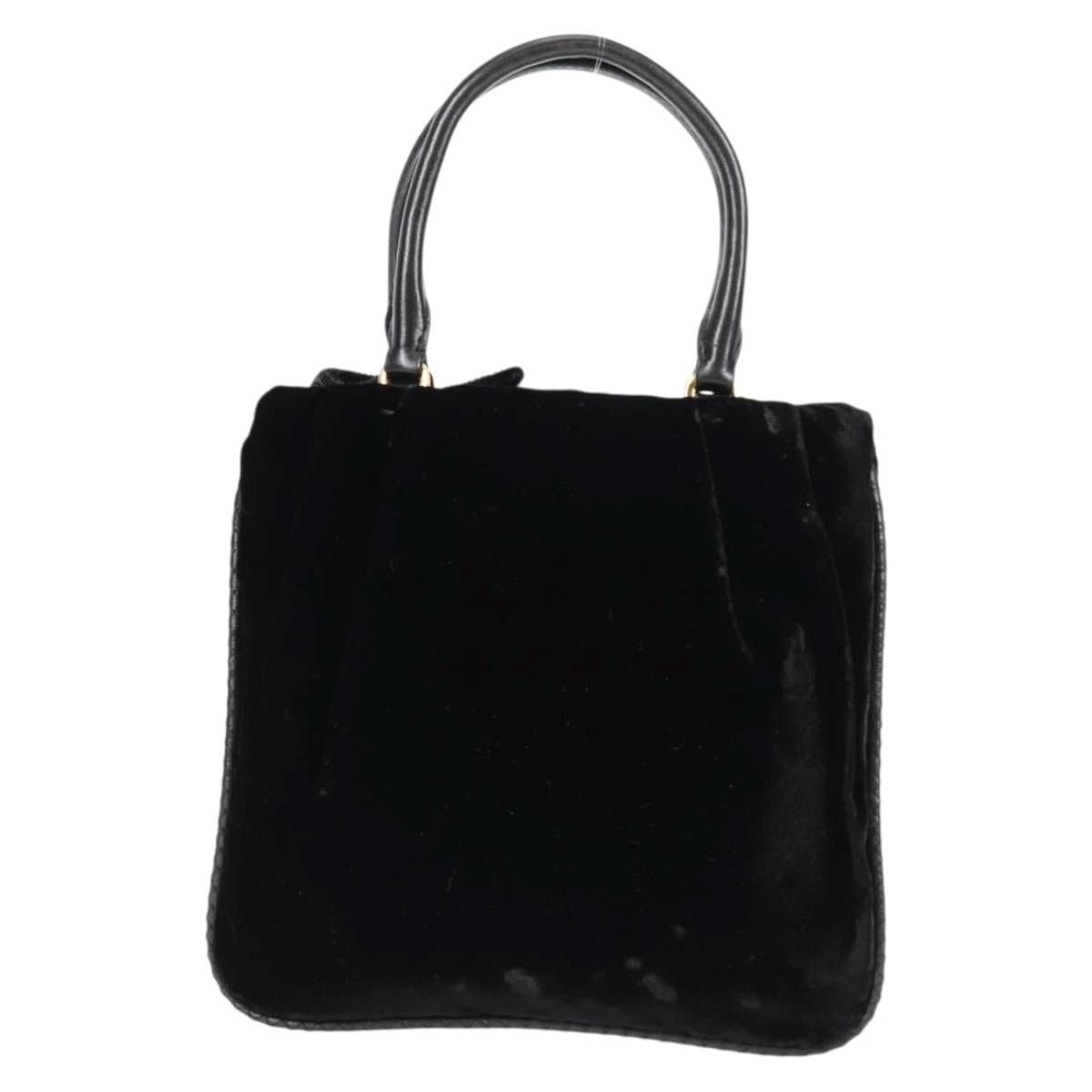 Prada PRADA Hand Bag Velor Black Gold Size ONE SIZE - 2 Thumbnail