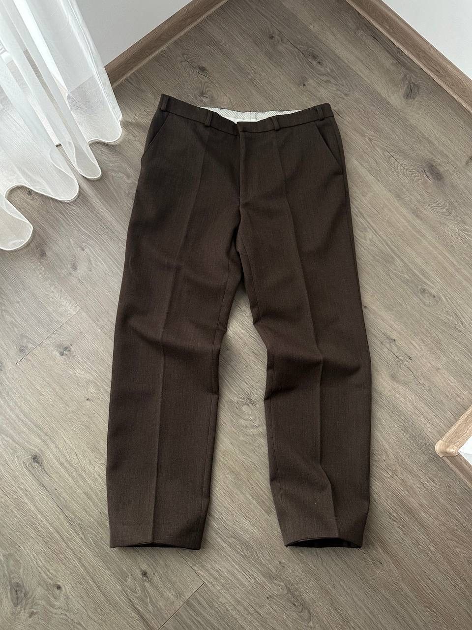 Japanese Brand × Vintage Vintage Antique Japanese Brown Wool Straight Pipes Pants Size 38R - 5 Thumbnail