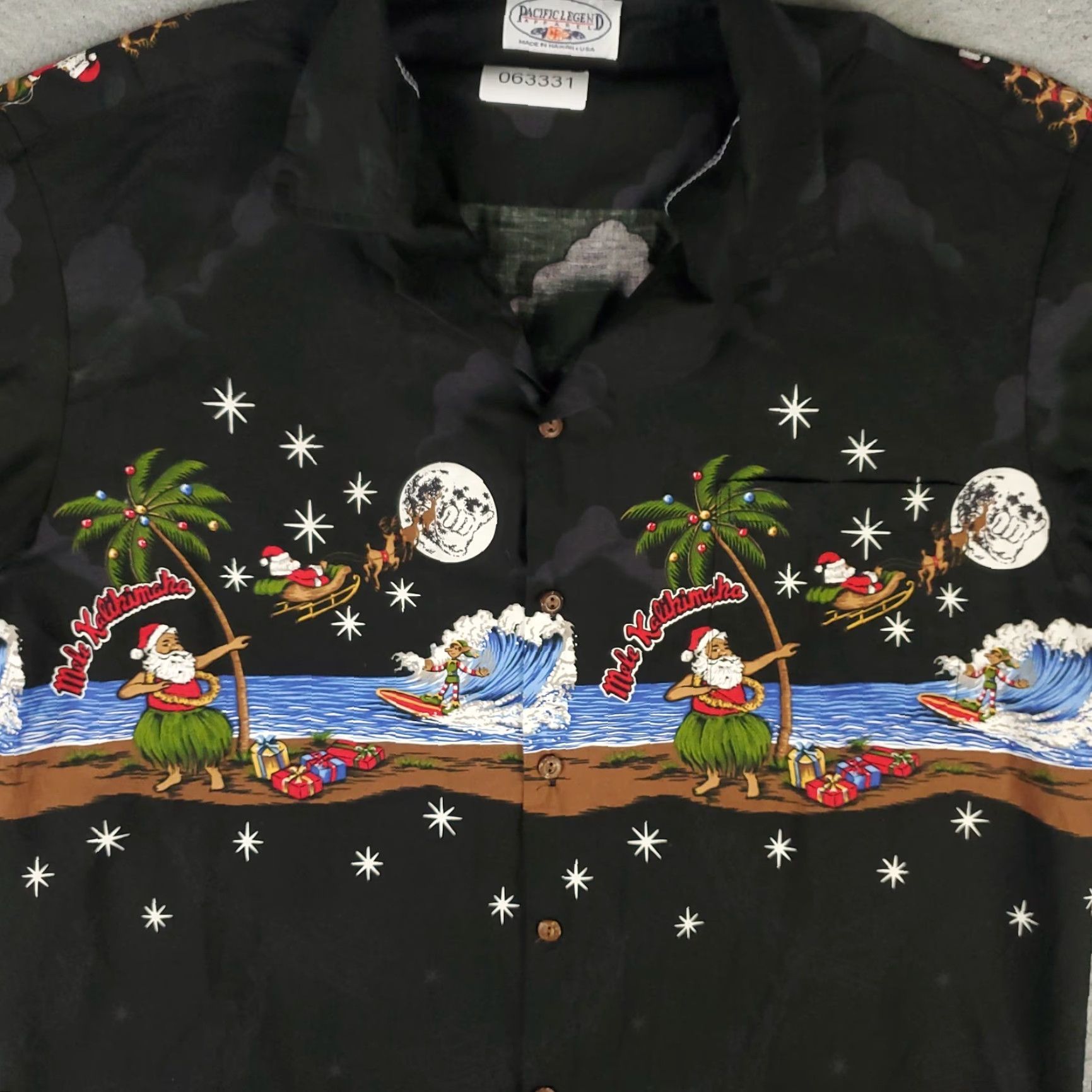 Vintage Pacific Legend Shirt Mens Large Black Hawaiian Button-Up Short Sleeve Cotton Aloha Beach Casual Workwear Size US L / EU 52-54 / 3 - 2 Thumbnail