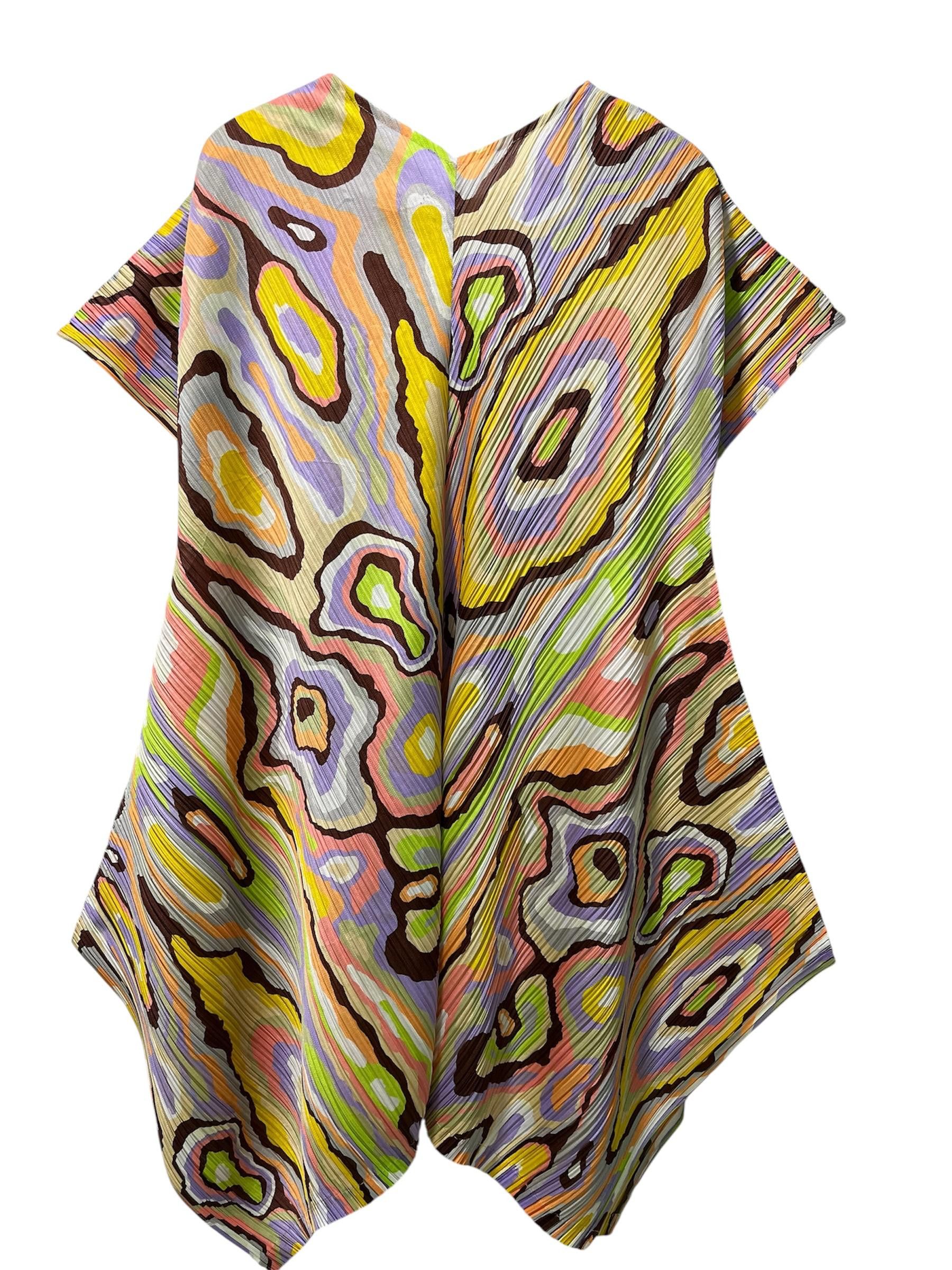 Pleats Please Issey Miyake Pleats Please Issey Miyake Wooden Pattern Multicolor Dress Size L / US 10 / IT 46 - 4 Thumbnail