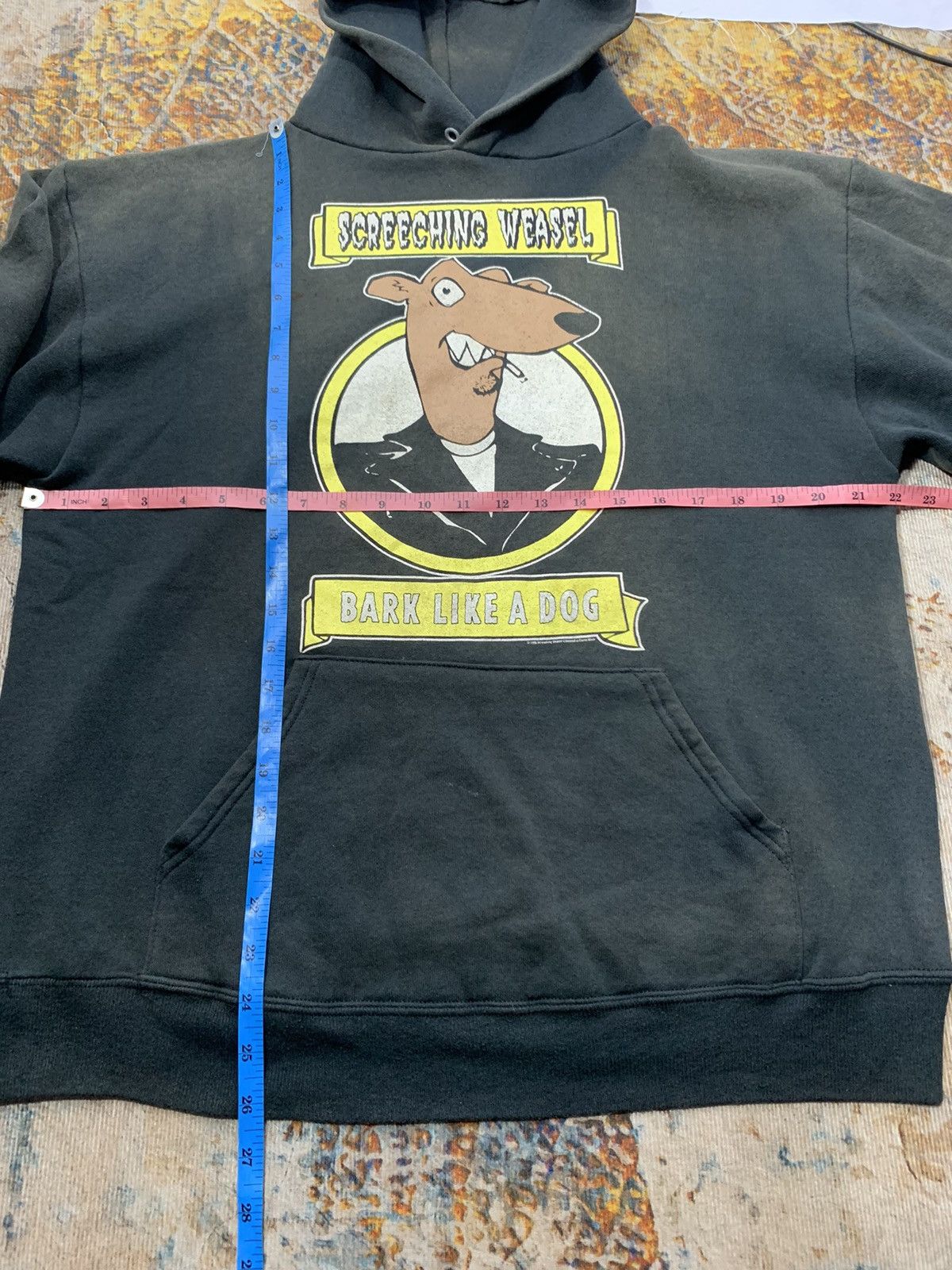 Vintage 80’s Faded Screeching Weasel Punk Tour Hoodie