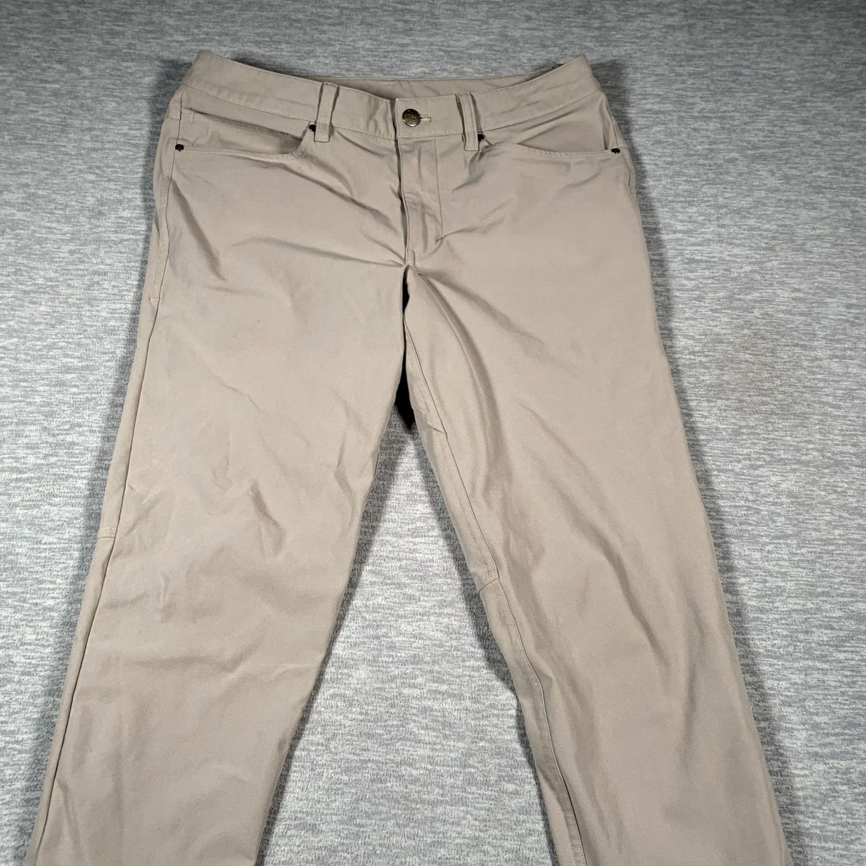 Lululemon Lululemon Mens ABC 5 Pocket Pants 30 Tan Tech Chino Golf Travel Casual Size US 30 / EU 46 - 2 Thumbnail
